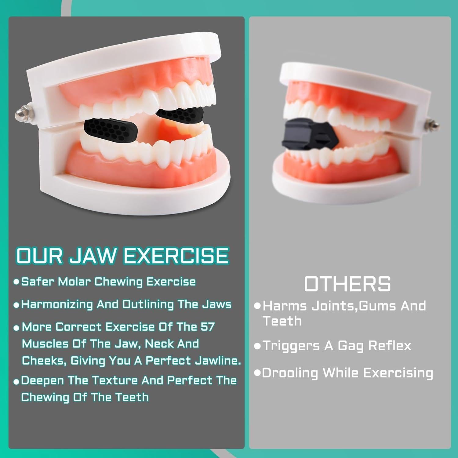 Ejercitador de Mandíbula PAFUWEI 4 Niveles Resistencia Silicona