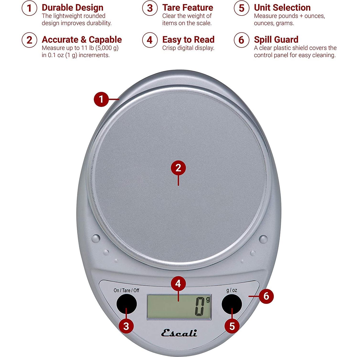 Paquete de Balanzas Digitales Escali P115C y B180SB - Cocina y Baño