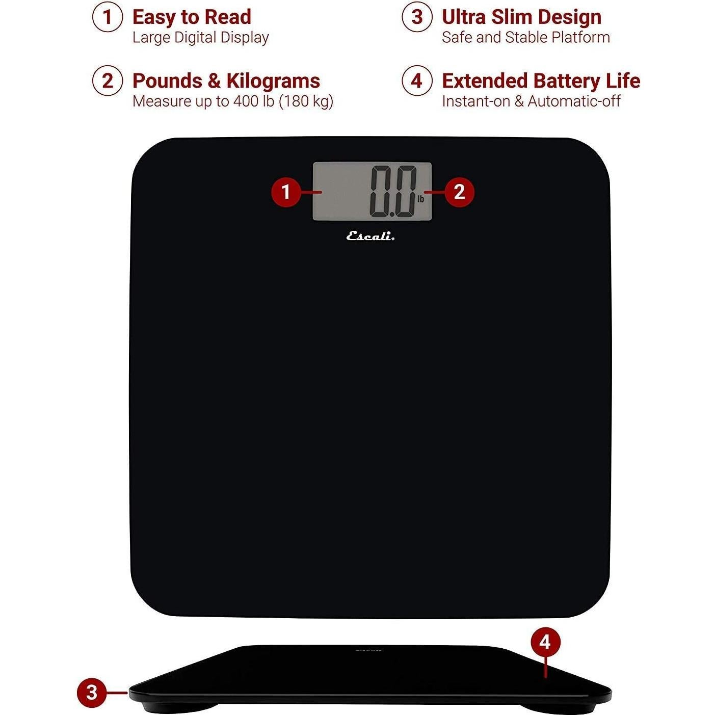 Paquete de Balanzas Digitales Escali P115C y B180SB - Cocina y Baño