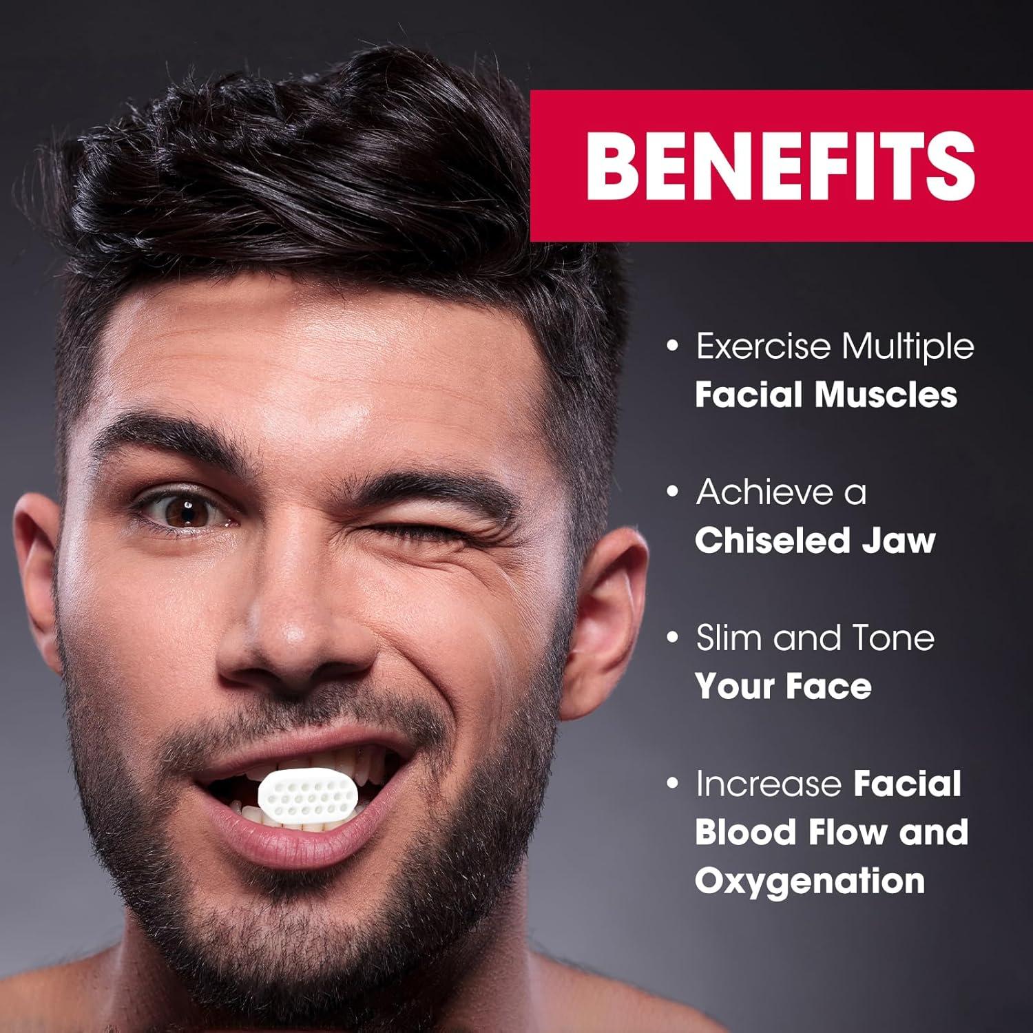 CXYARY 6PCS Jaw Exerciser for Men & Women, 3 Resistance Levels, Silicone Jawline Exerciser, Jaw Trainer Strengthener, Jawline Shaper, White+Grey+Black( U.S. Patent in Application Process)