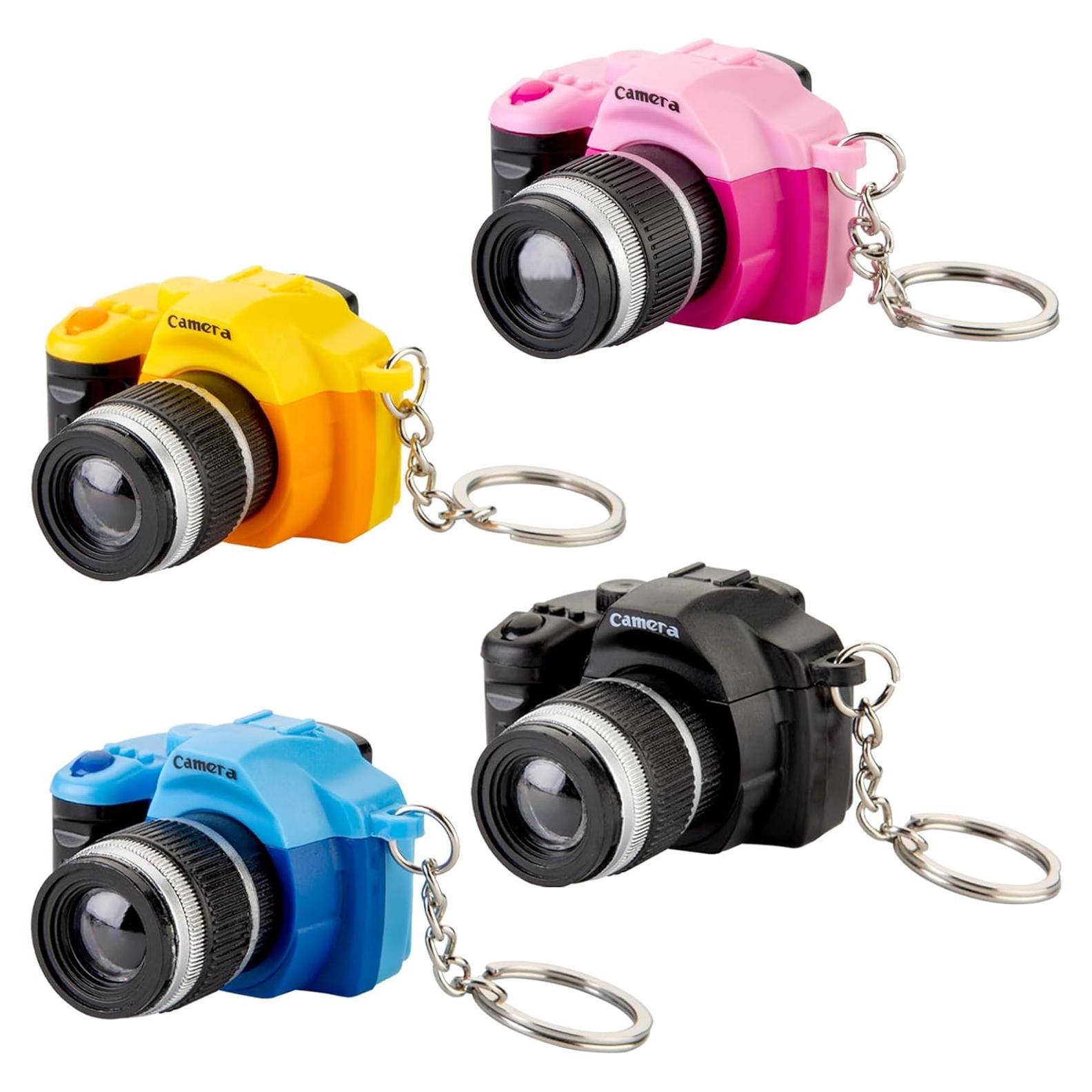 Llavero LED de cámara ASSHO - Paquete de 4 colores