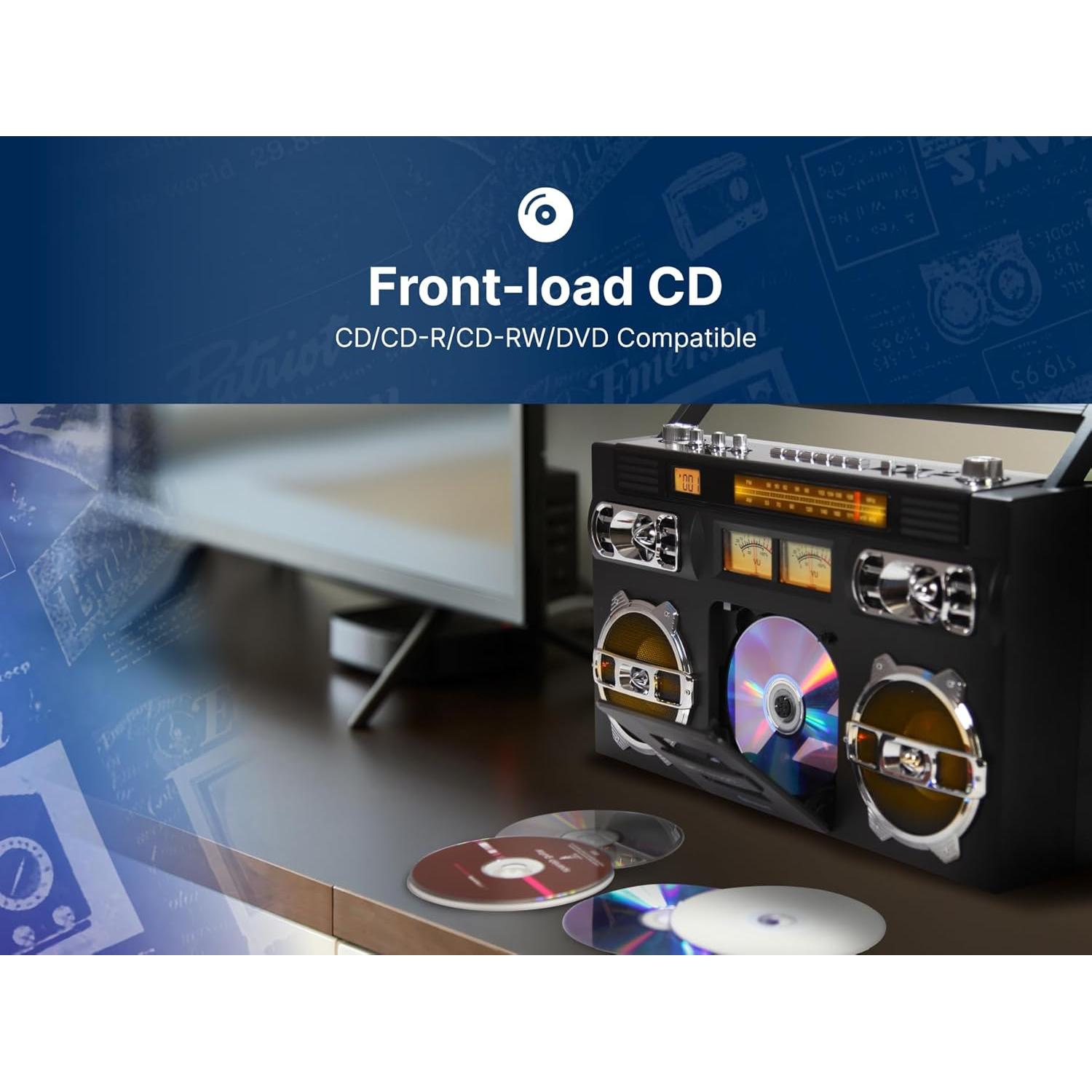 Reproductor de CD Emerson EPB-3004 con Radio y Bluetooth