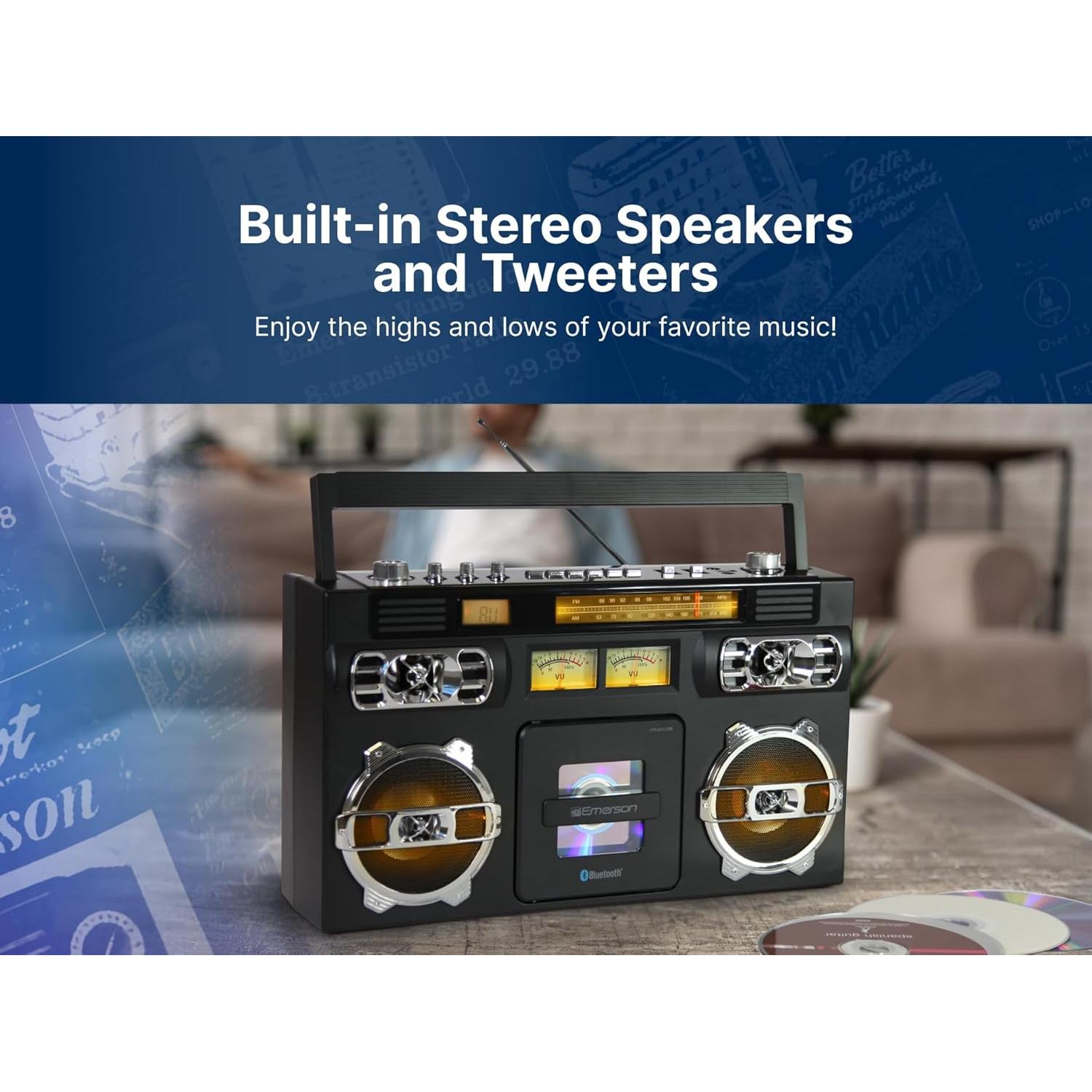 Reproductor de CD Emerson EPB-3004 con Radio y Bluetooth