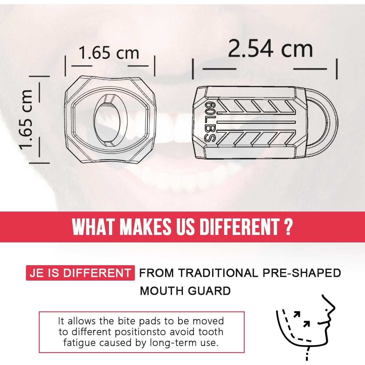 Ejercitador de Mandíbula HUGEOAKS JE 8 Niveles Resistencia