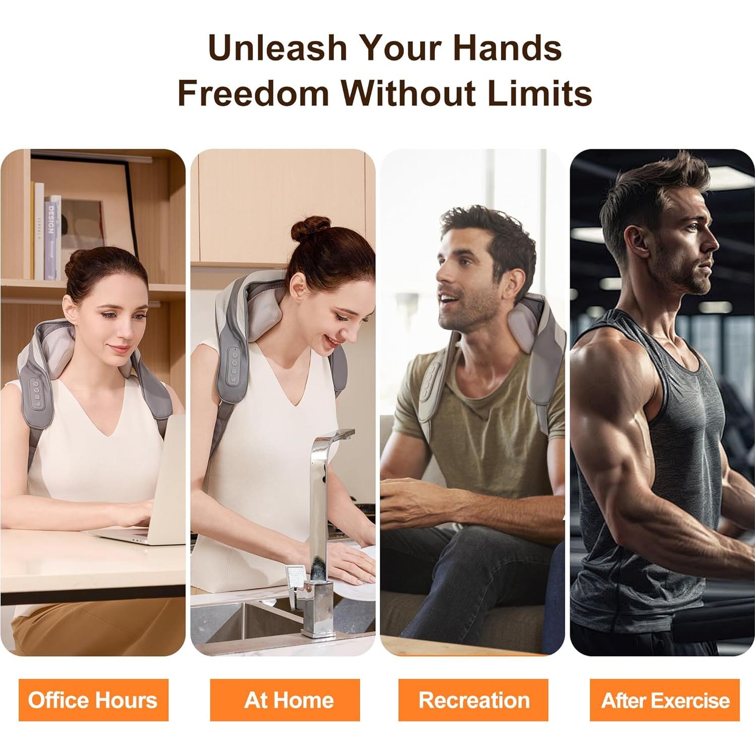 Masajeador de Cuello Shiatsu SORELAX con Calor - Alivio Muscular