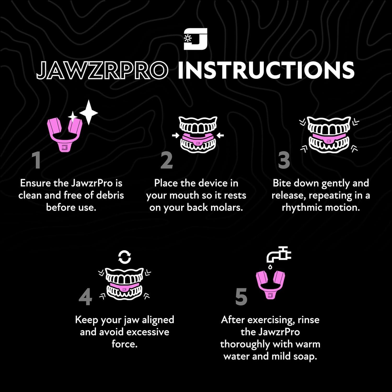 JawzrPro Ejercitador de Mandíbula Damas 2 Tonificador Facial