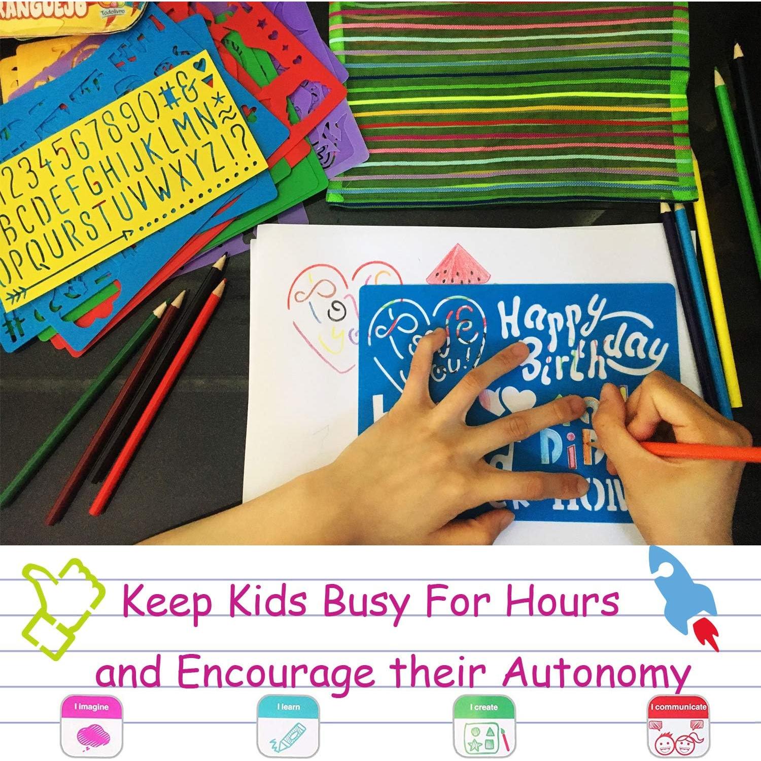 Set de Plantillas de Dibujo CZONG 21 Piezas para Niños