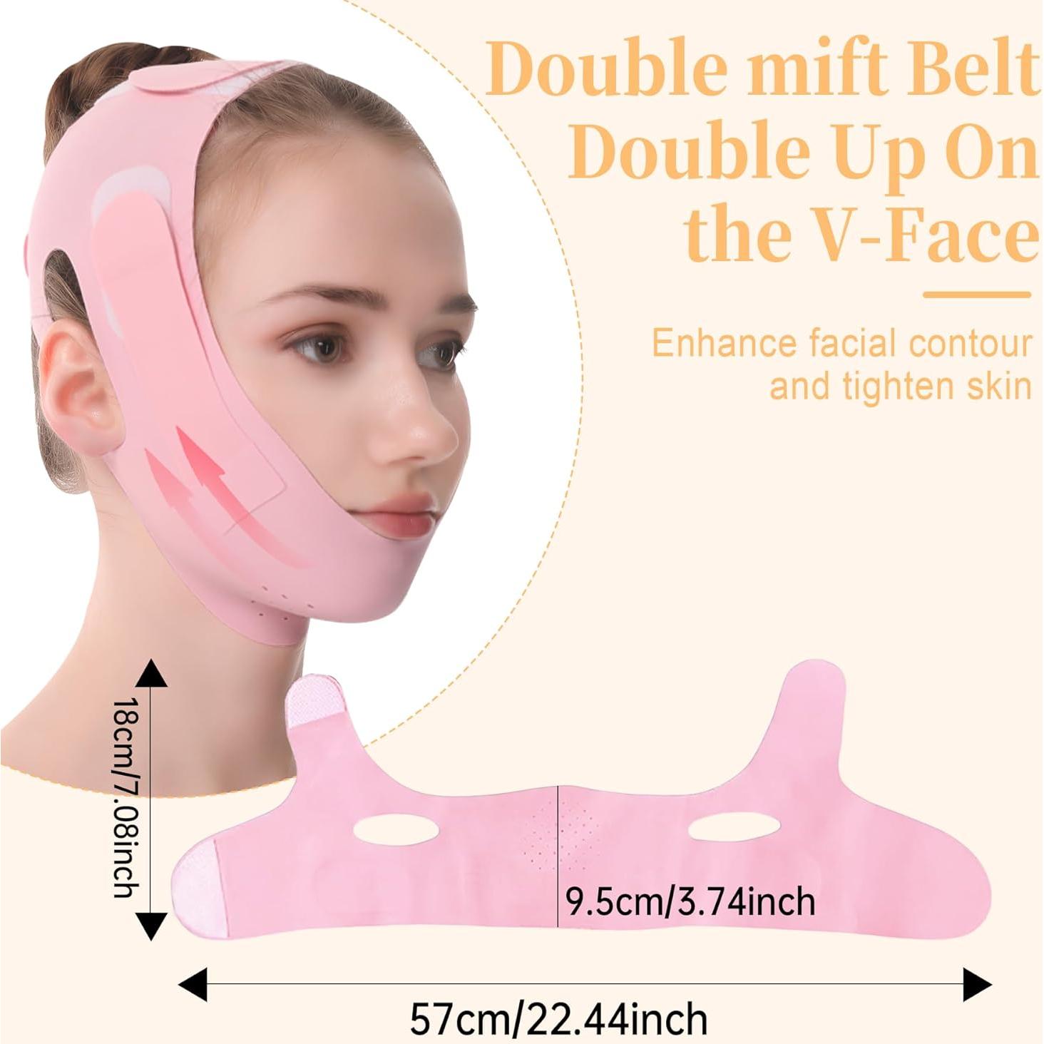 Mascarilla V Line Lifting Fovcos Rosa Grande Reutilizable