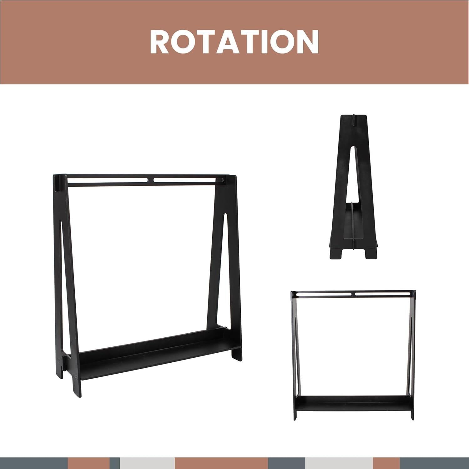 Armario Infantil Hogar Dulce de Madera Negro con Estante