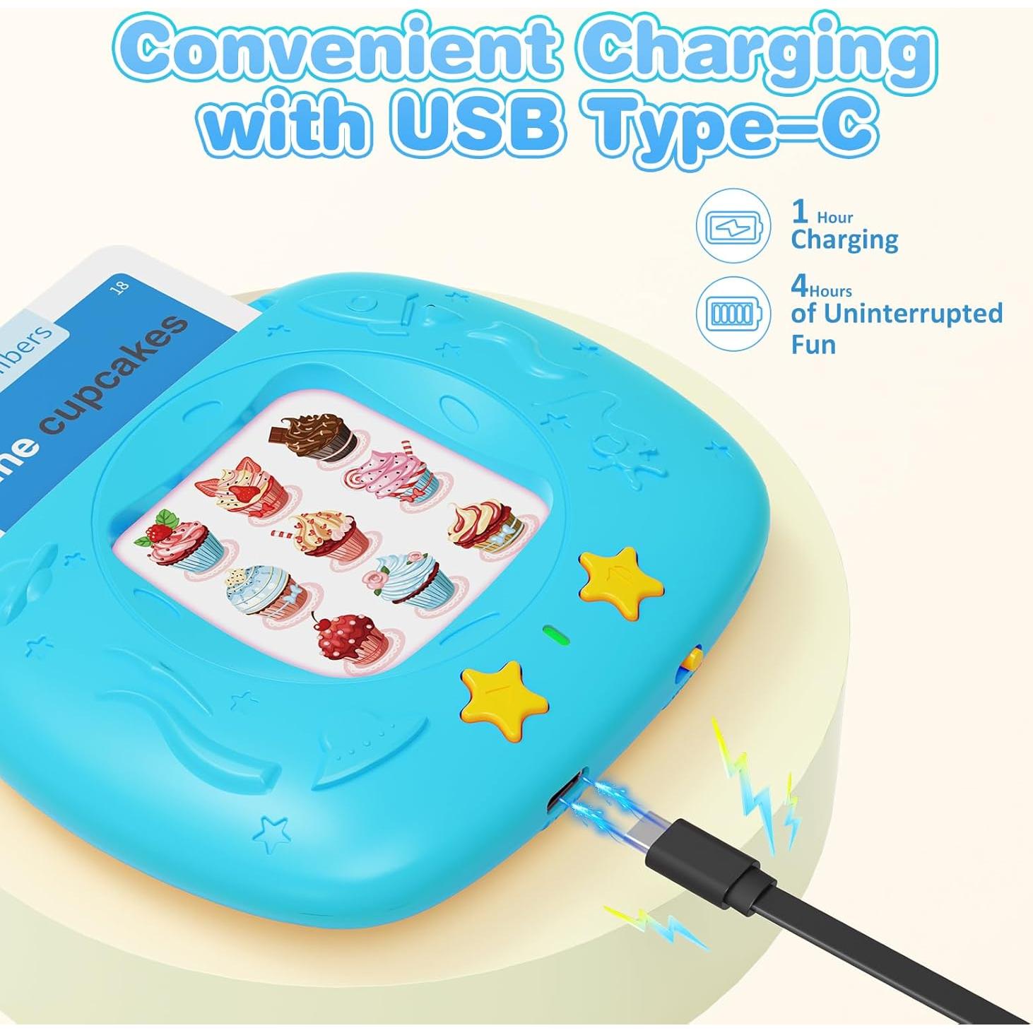 Tarjetas Flash Hablantes HOMESTEC Azul 144 Palabras para Niños