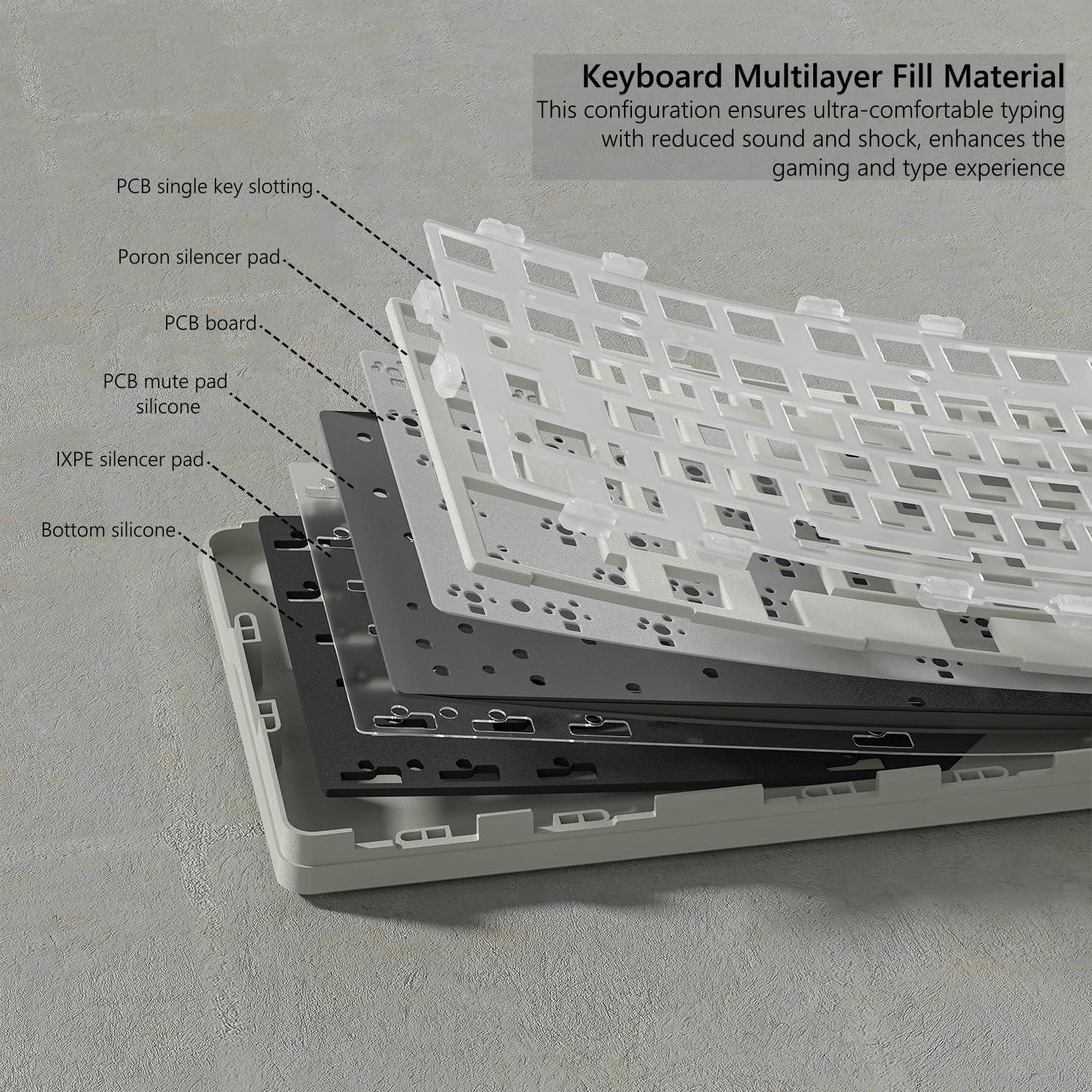 Teclado Mecánico Retro 75% FL ESPORTS OG87 Inalámbrico RGB
