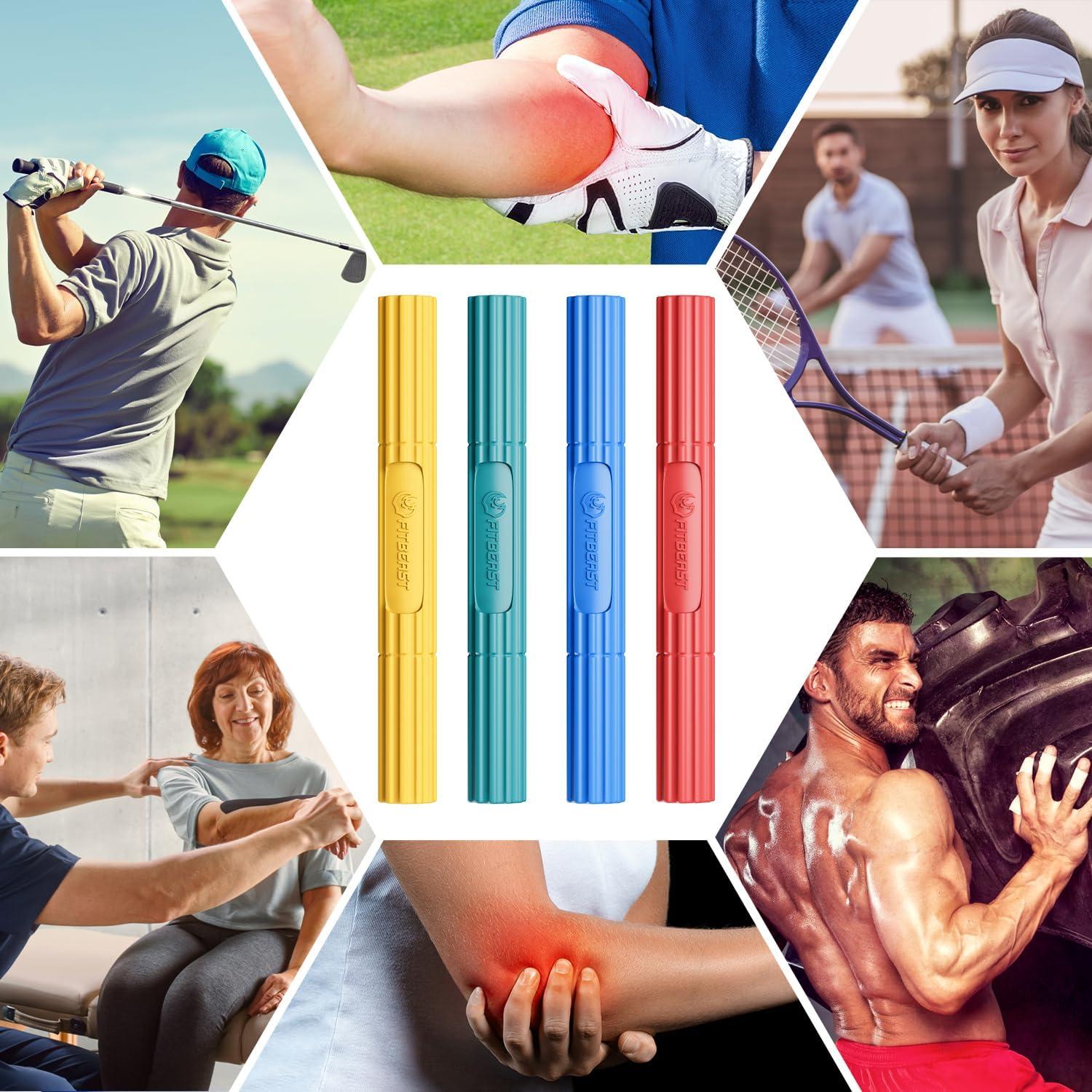 Barra de Terapia FitBeast para Codo y Muñeca - 4 Resistencias