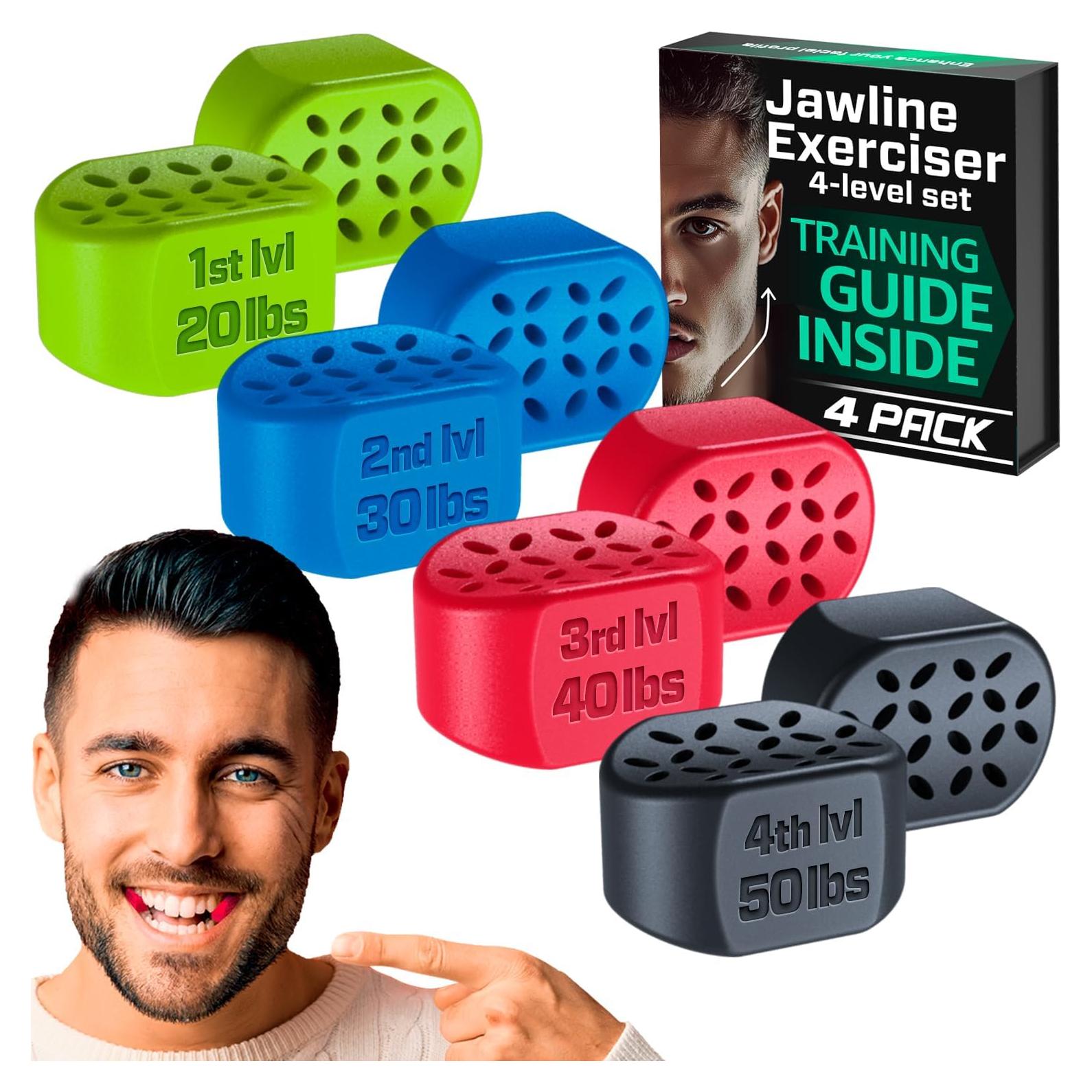 Ejercitador de Mandíbula MHH 8 pcs - 4 Niveles de Resistencia