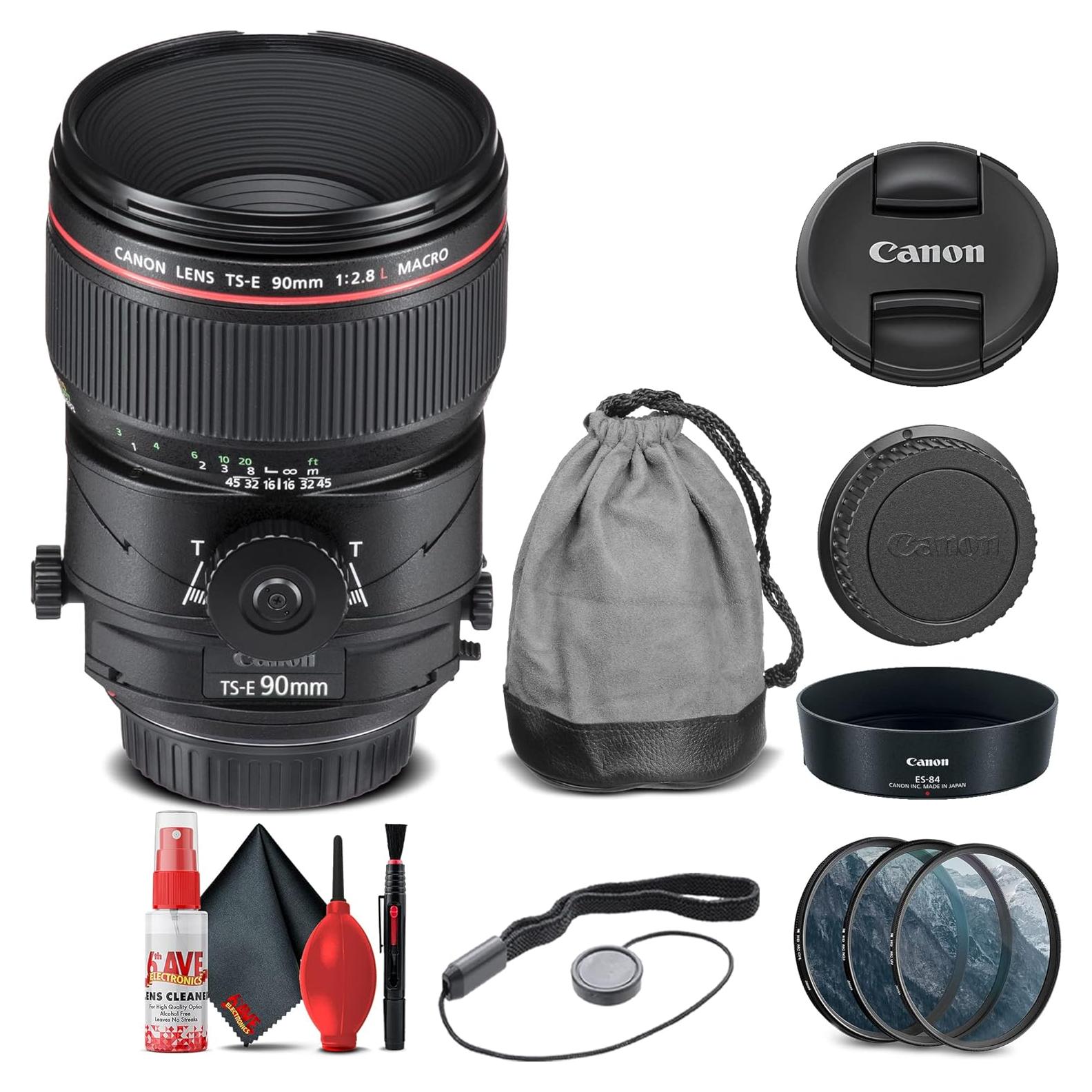 Objetivo Canon TS-E 90mm f/2.8L Macro Tilt-Shift + Kit Filtros