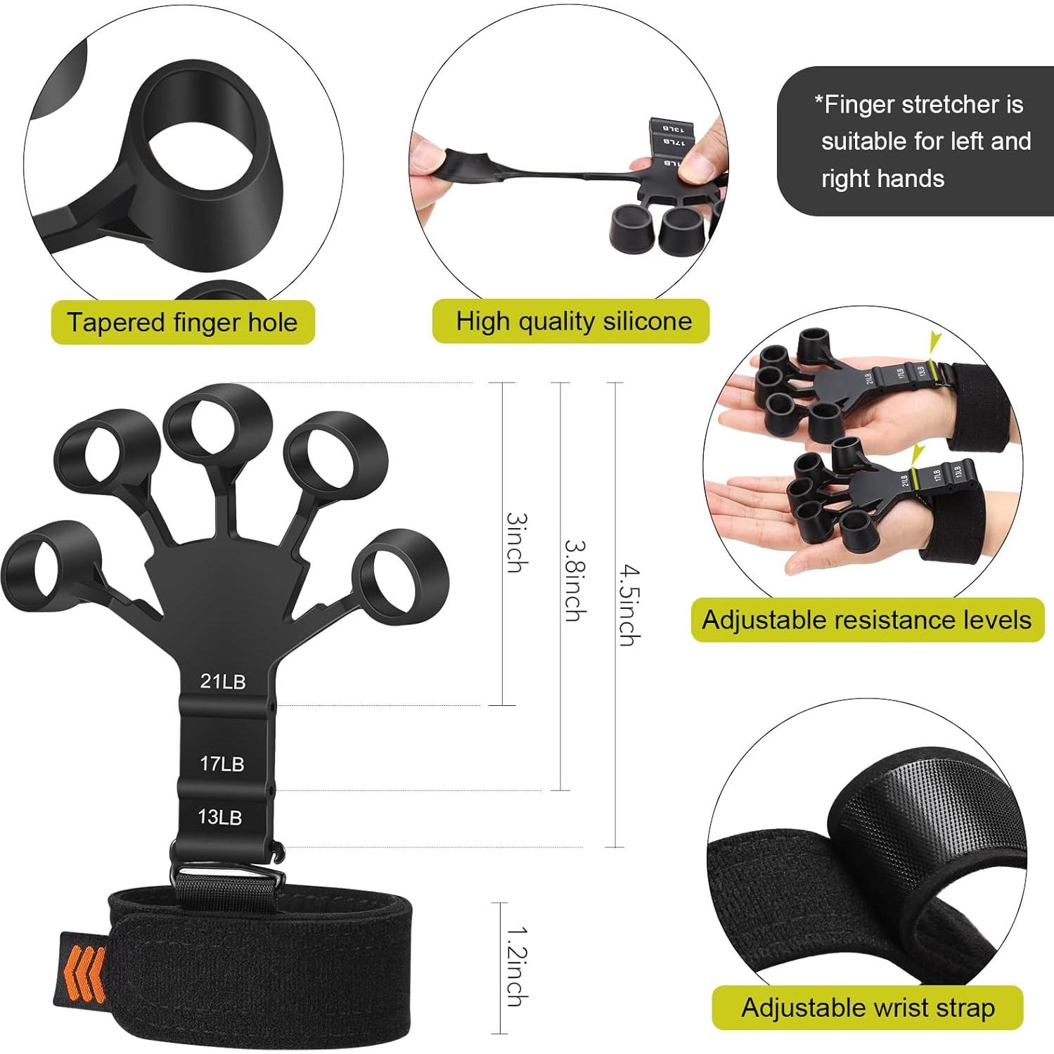 Kit de Entrenador de Fuerza de Agarre Haiplsh - 5 Piezas