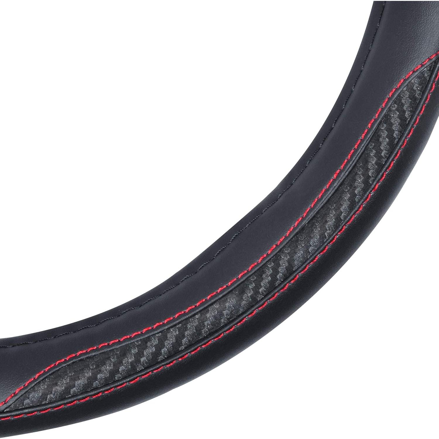 Cubierta de Volante BDK SW-606-BK - Cuero Microfibra 36.8-38.1 cm