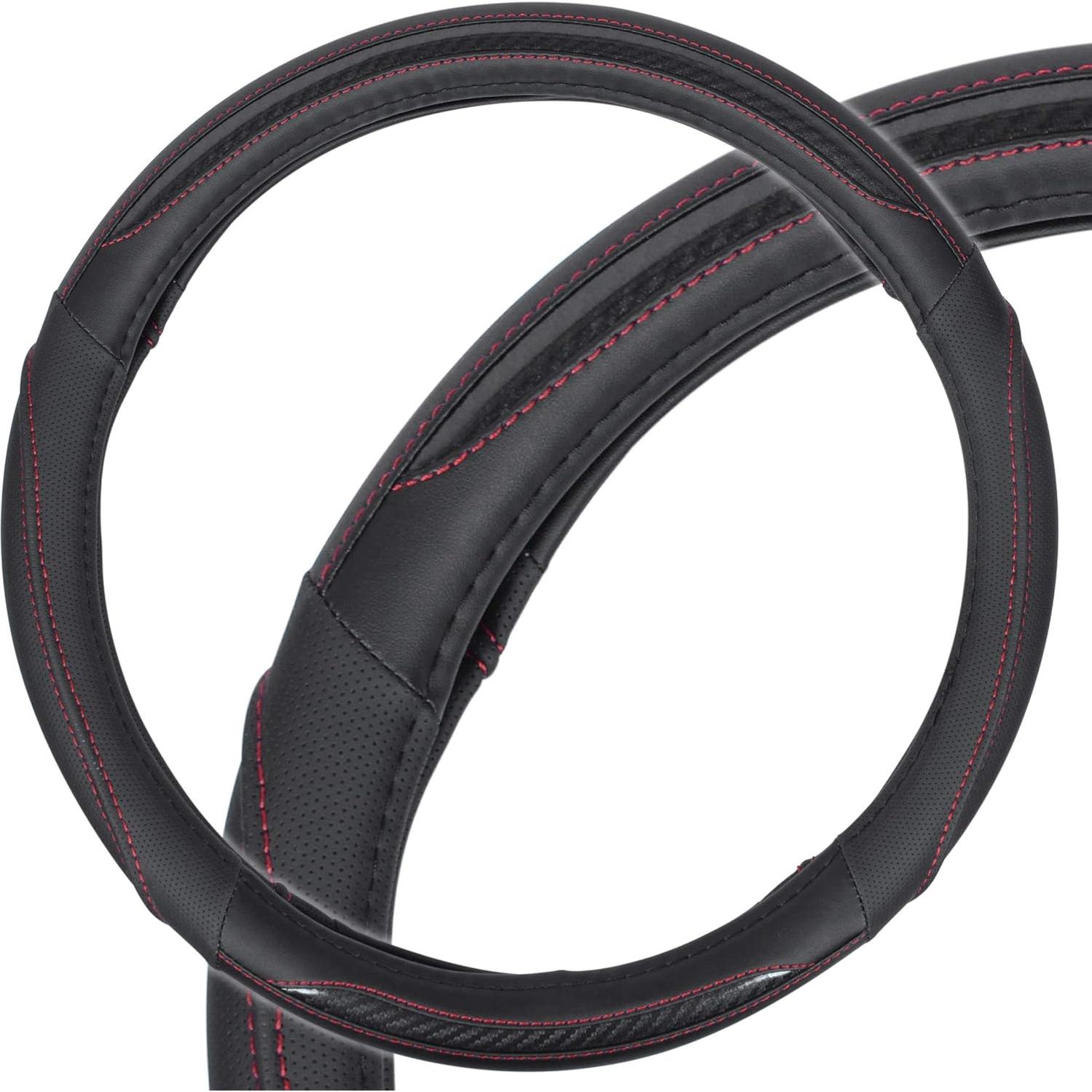 Cubierta de Volante BDK SW-606-BK - Cuero Microfibra 36.8-38.1 cm