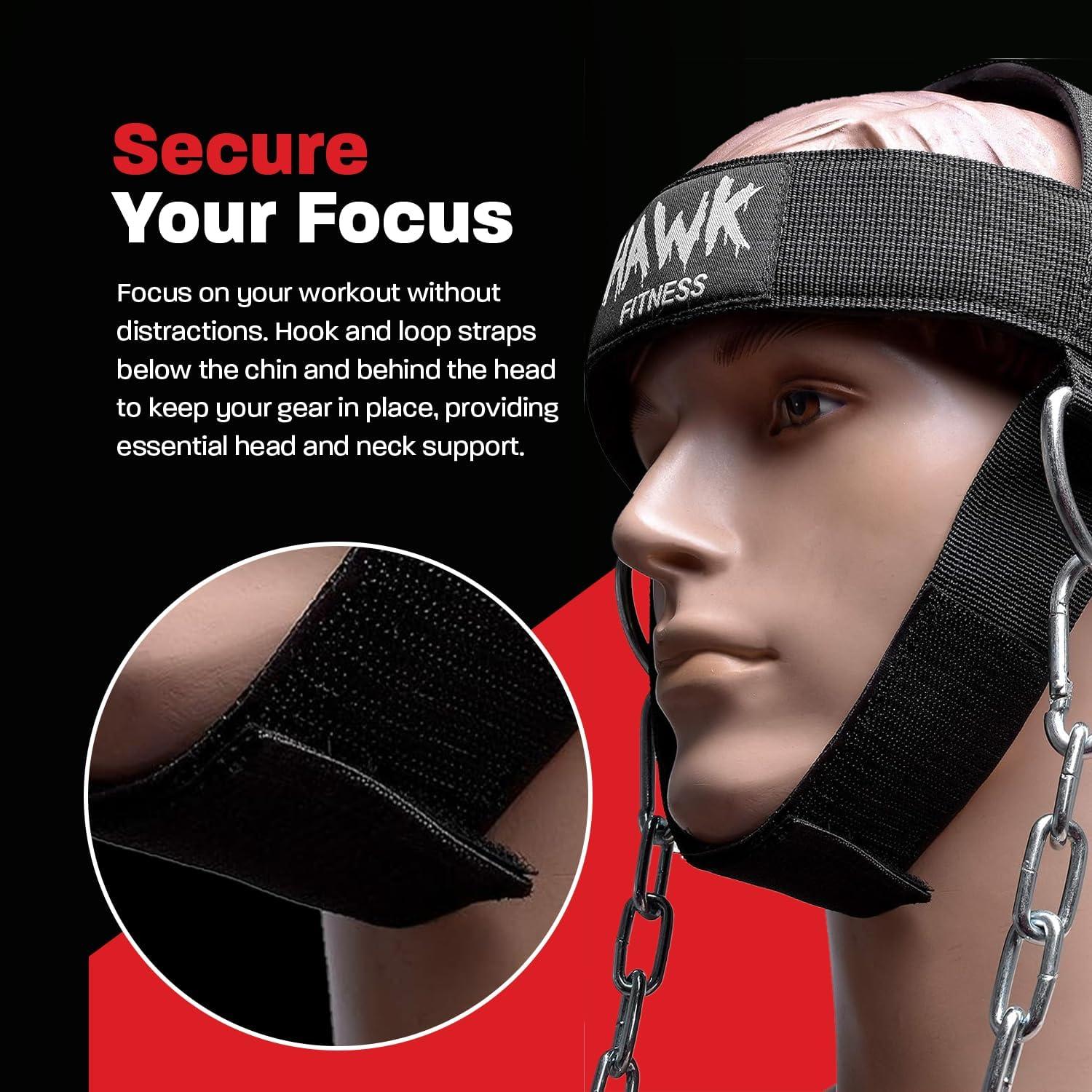 Arnés de Cuello Hawk Ajustable para Entrenamiento de Fuerza
