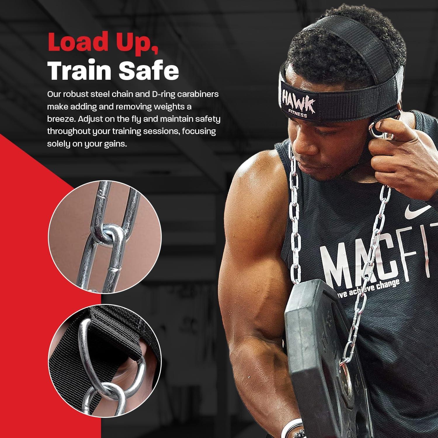 Arnés de Cuello Hawk Ajustable para Entrenamiento de Fuerza