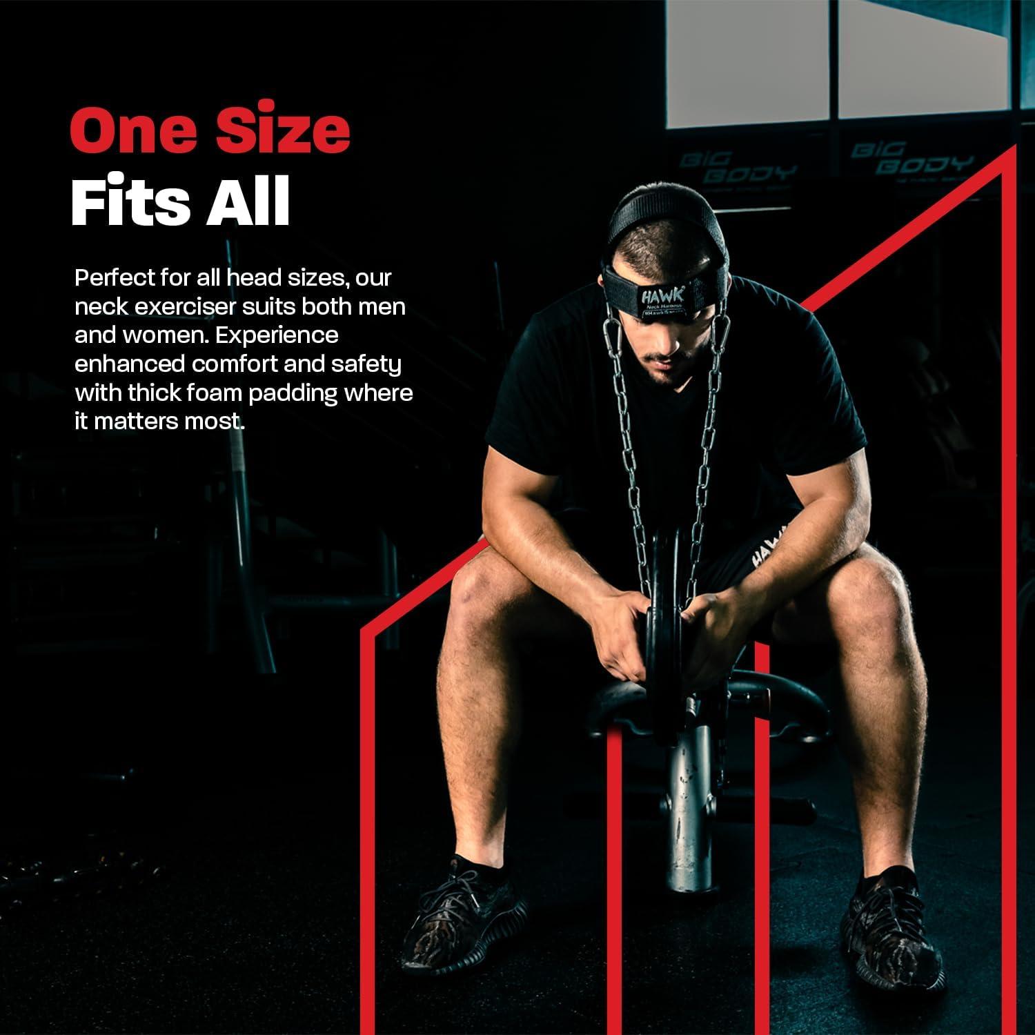 Arnés de Cuello Hawk Ajustable para Entrenamiento de Fuerza