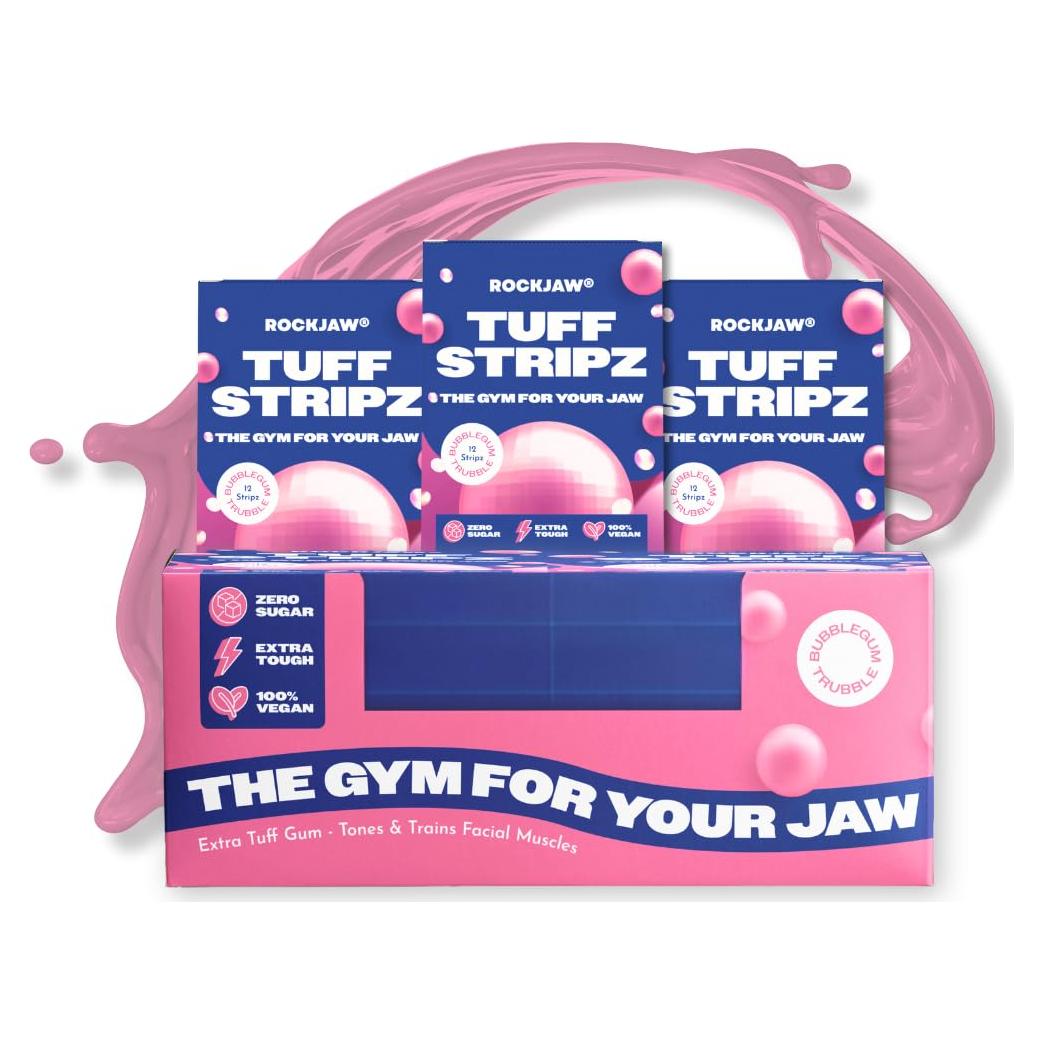 Chicle ROCKJAW Tuff Stripz Sin Azúcar | 10 Paquetes