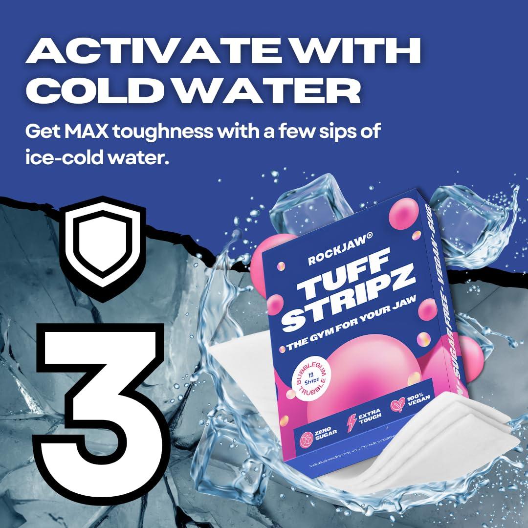 Chicle ROCKJAW Tuff Stripz Sin Azúcar | 10 Paquetes