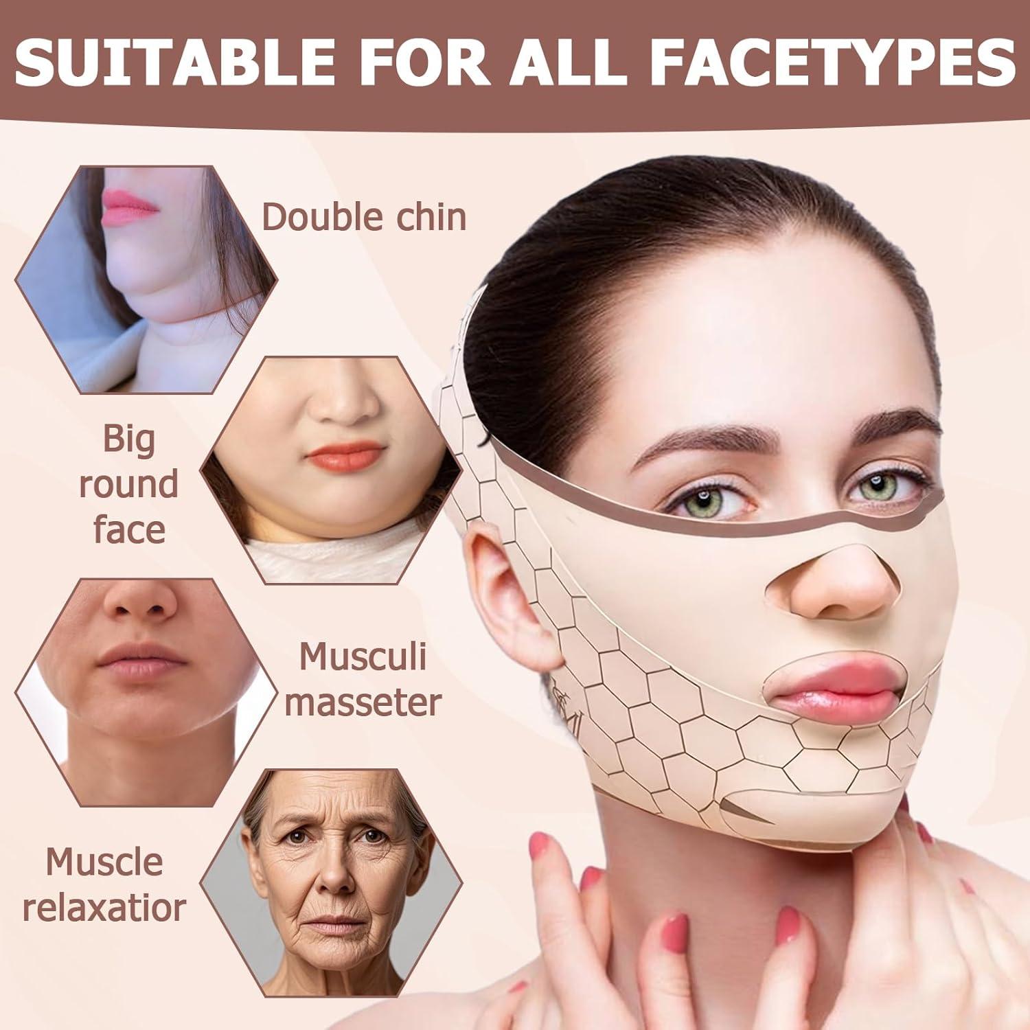 Mascarilla Reutilizable ROBOHOOK para Levantar la Papada y Mandíbula