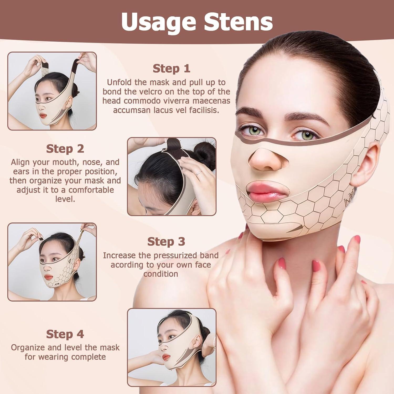 Mascarilla Reutilizable ROBOHOOK para Levantar la Papada y Mandíbula