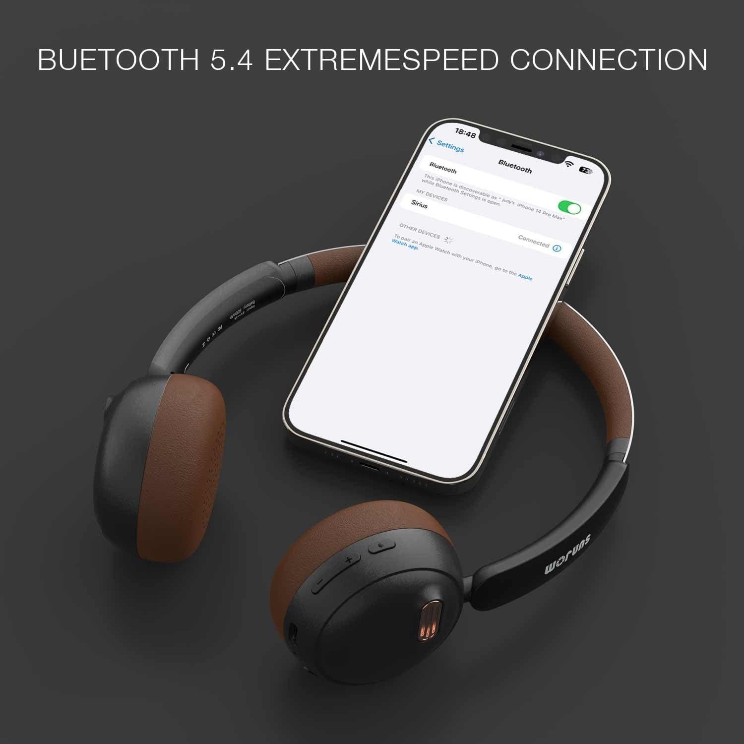 Auriculares Bluetooth Sirius 70H Retro ANC 70h Negro