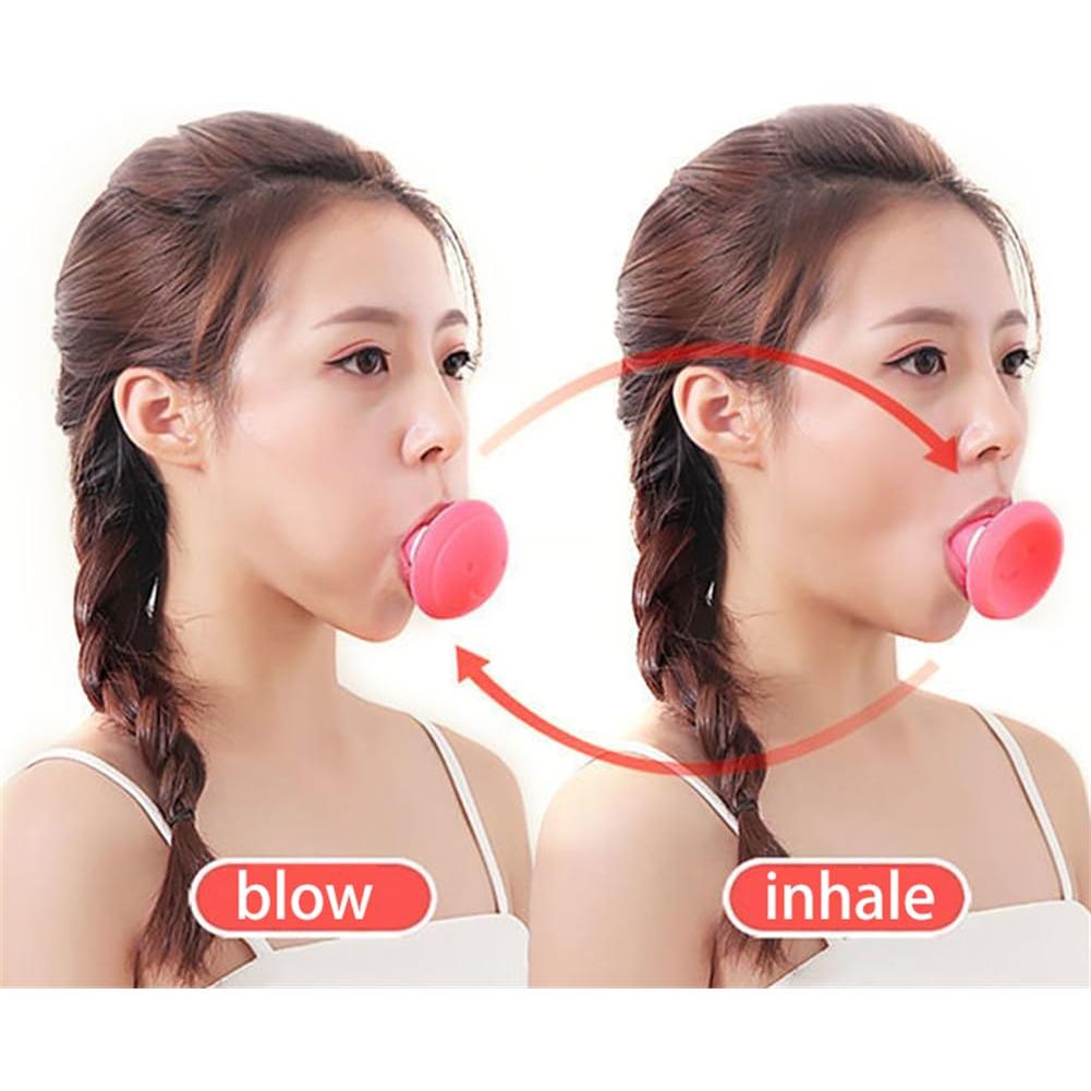 1 Pack Face Exerciser, Facial Yoga for Skin Tighten Firm, Jaw Exerciser, Double Chin Breathing Exercise Device Jaw Face Slimmer for Women and Men, Face Neck Toning Exerciser, Helps Reduce Stress