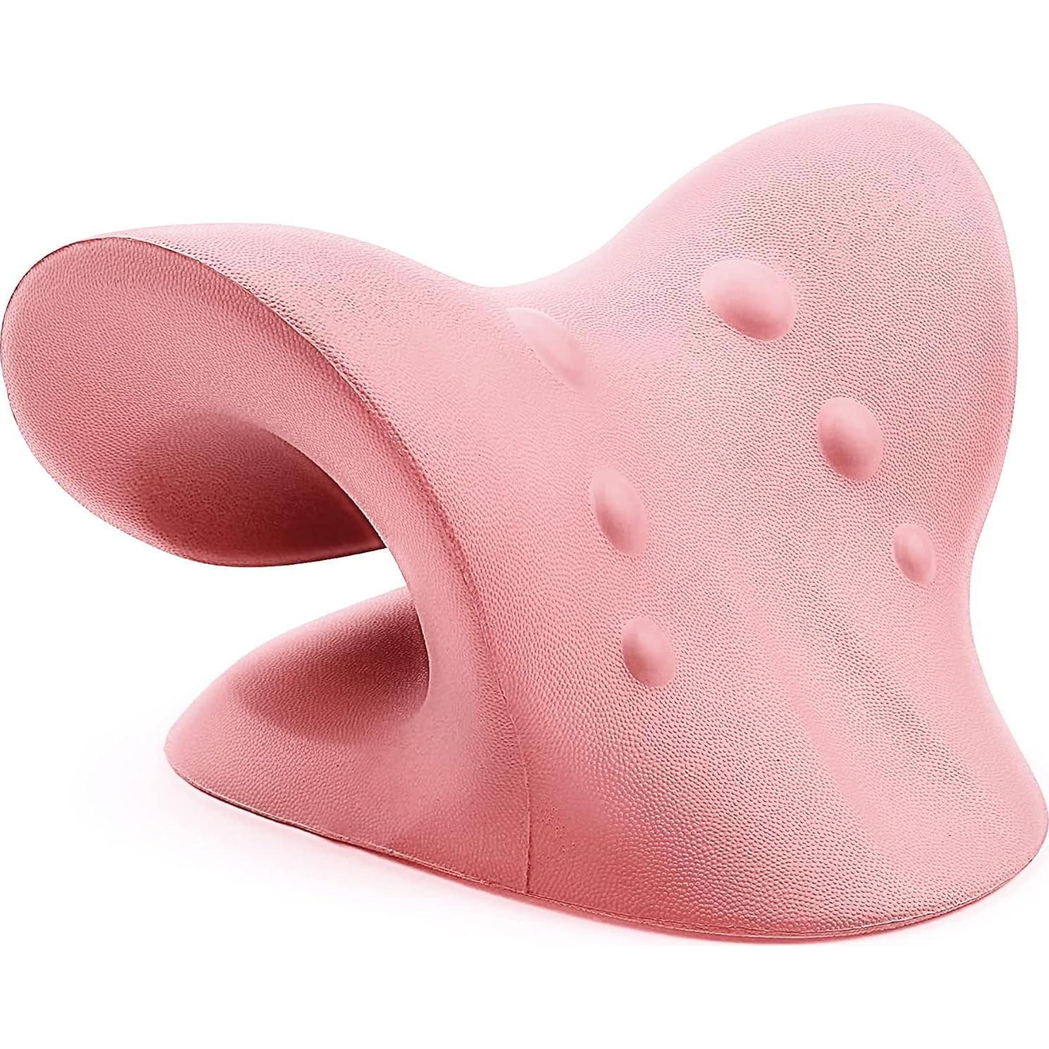 RESTCLOUD Almohada de Tracción Cervical Rosa para Alivio