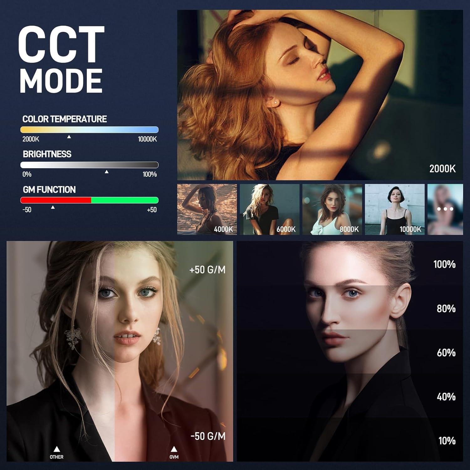 Luz de Tubo LED RGB GVM BX8C 40.64 cm con Control Bluetooth