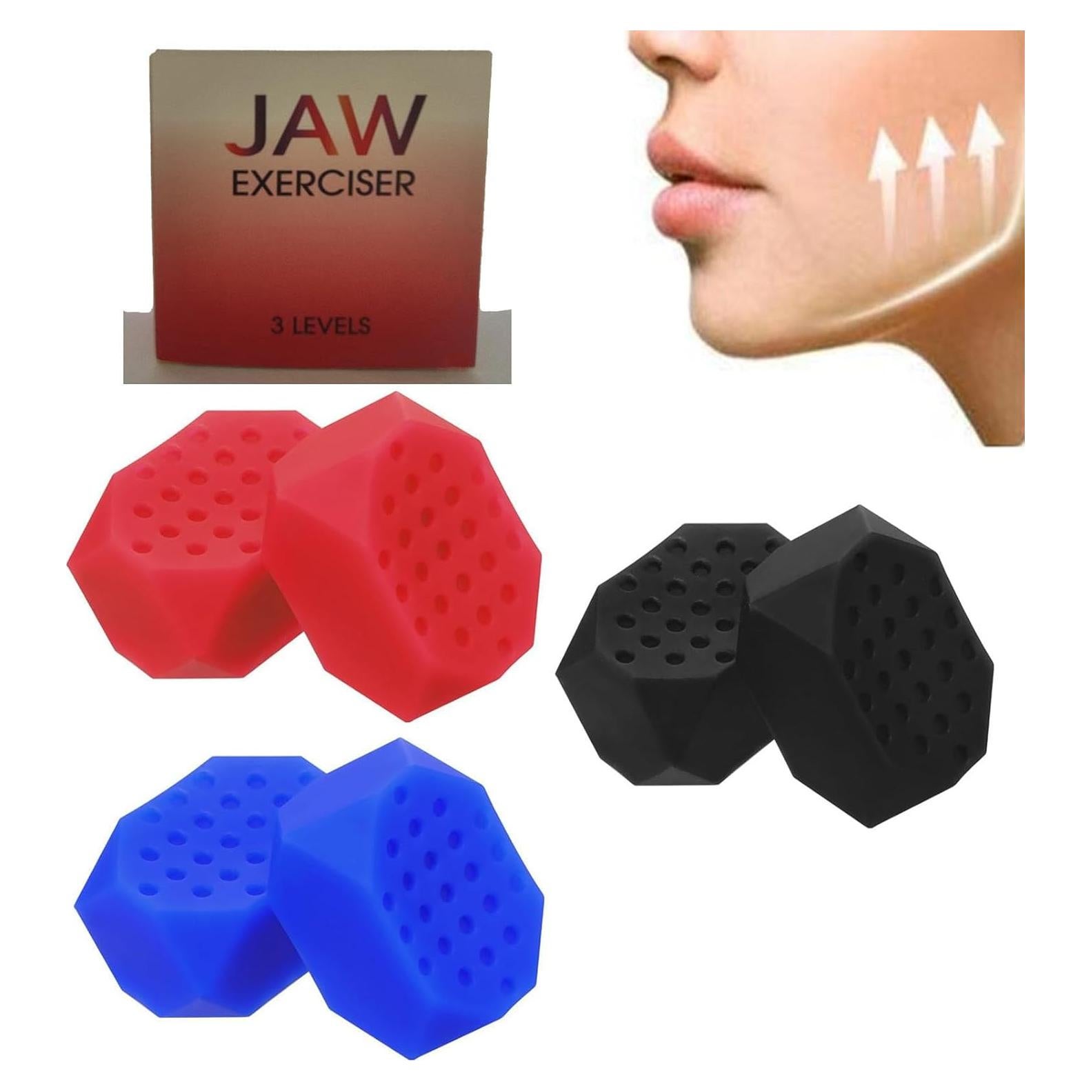 Ejercitador de Mandíbula Sushenwe 6 Pcs Silicona 3 Niveles