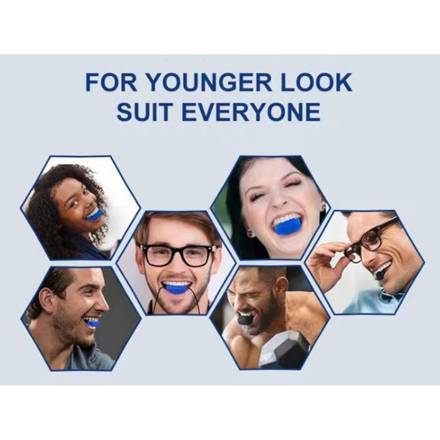 Ejercitador de Mandíbula Sushenwe 6 Pcs Silicona 3 Niveles