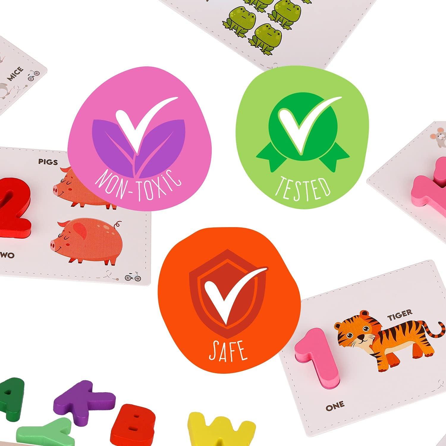 Conjunto Educativo de Rompecabezas y Tarjetas Asher & Olivia