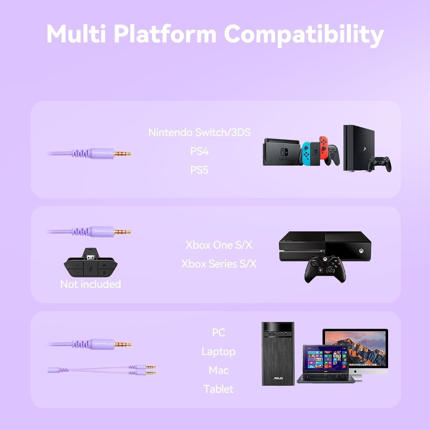 Auriculares Gaming IMYB A36 con Micrófono y RGB 1.98m