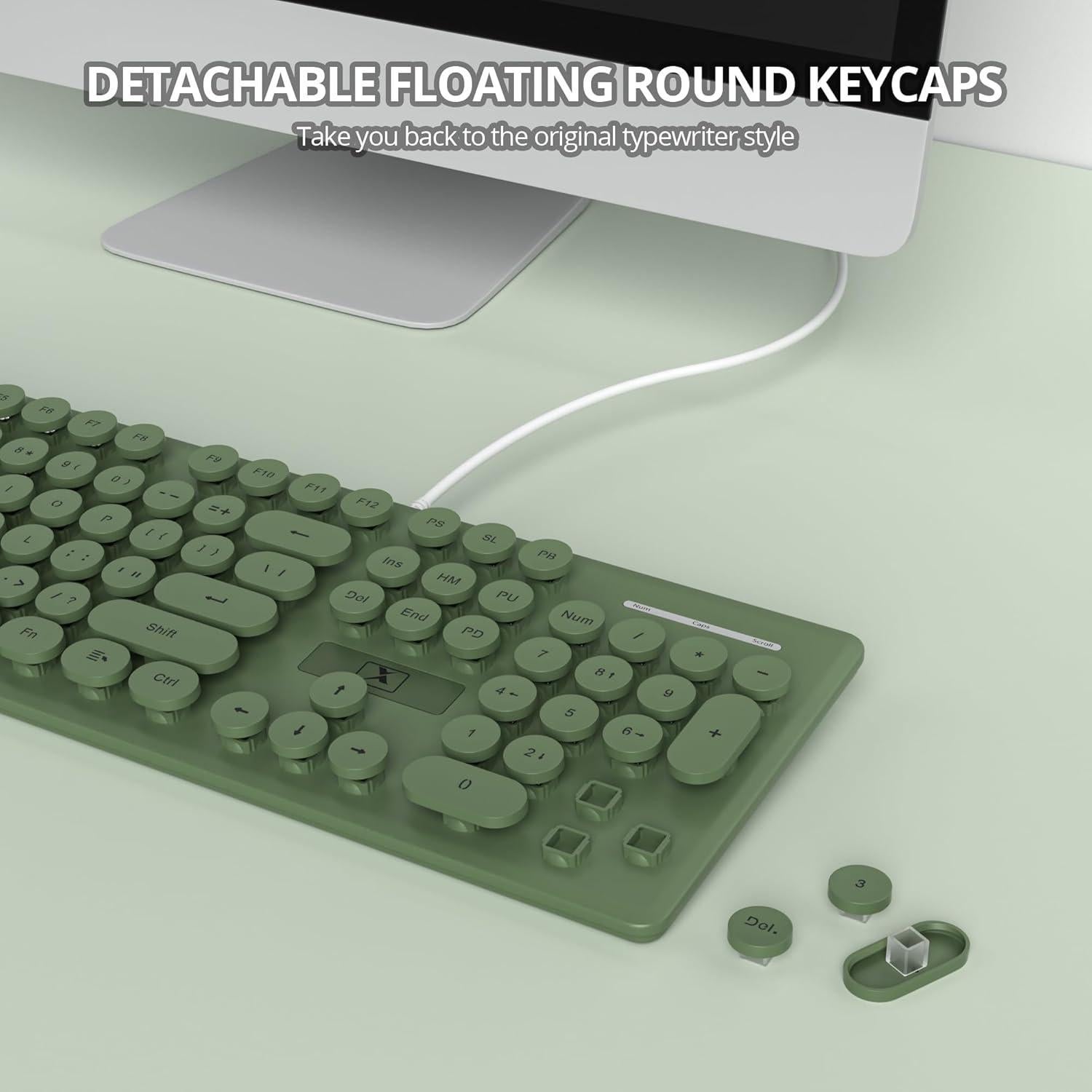 Teclado Membrana Retro Iluminado iRoboosta 104 Teclas Verde