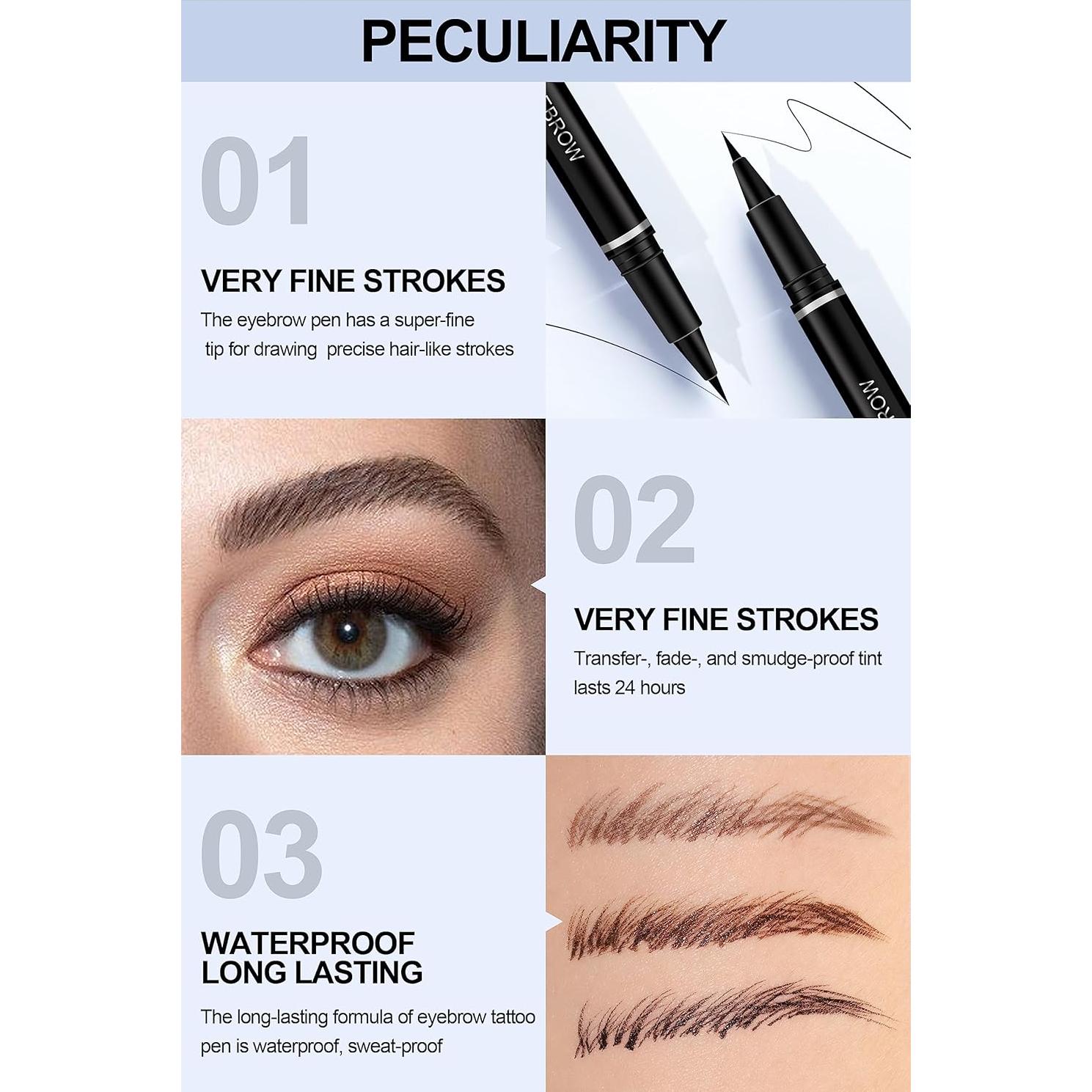 Lápiz de Cejas Easilydays 5 Colores Resistente al Agua