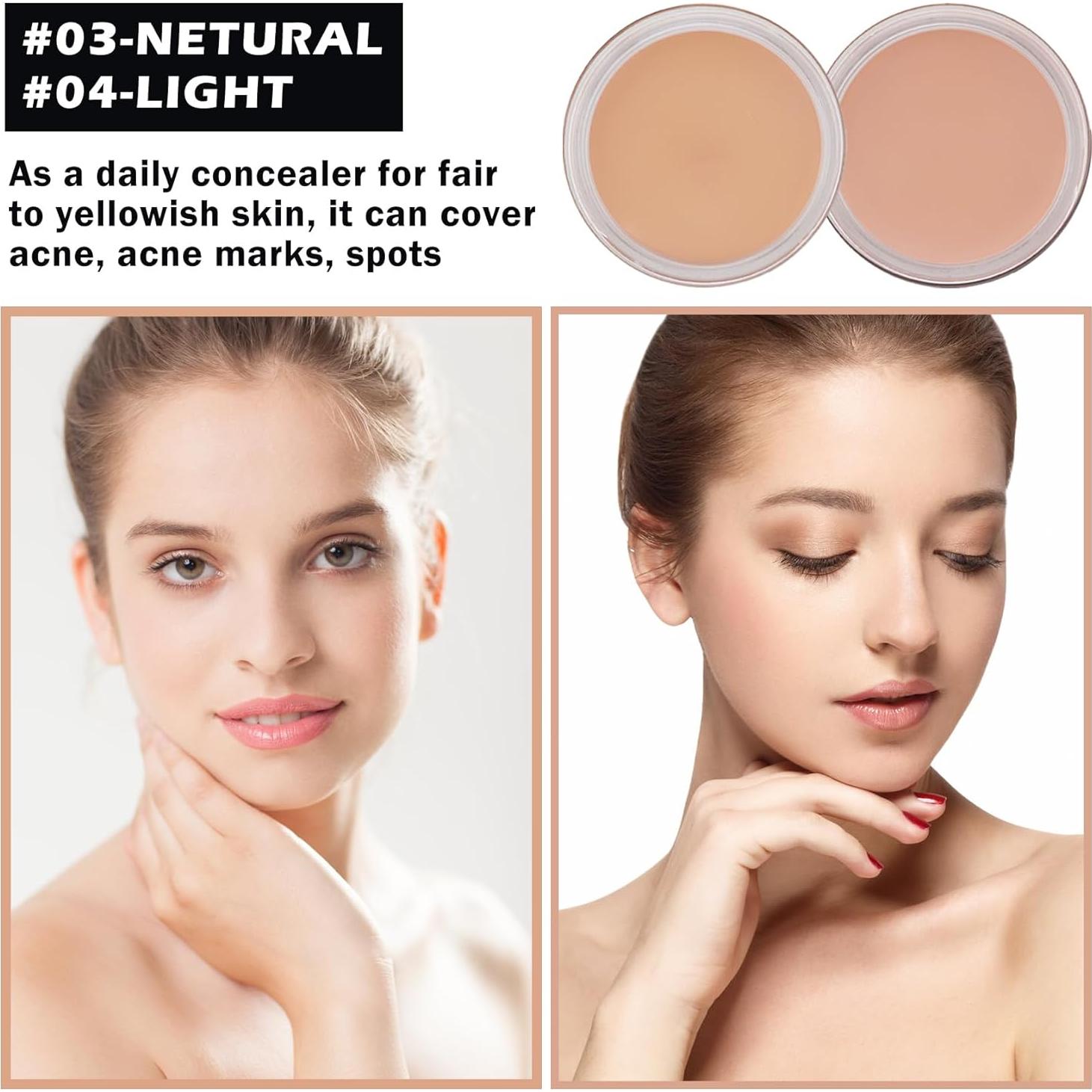 Corrector de Ojeras QIUFSSE Set B-03 Neutro + 04 Claro