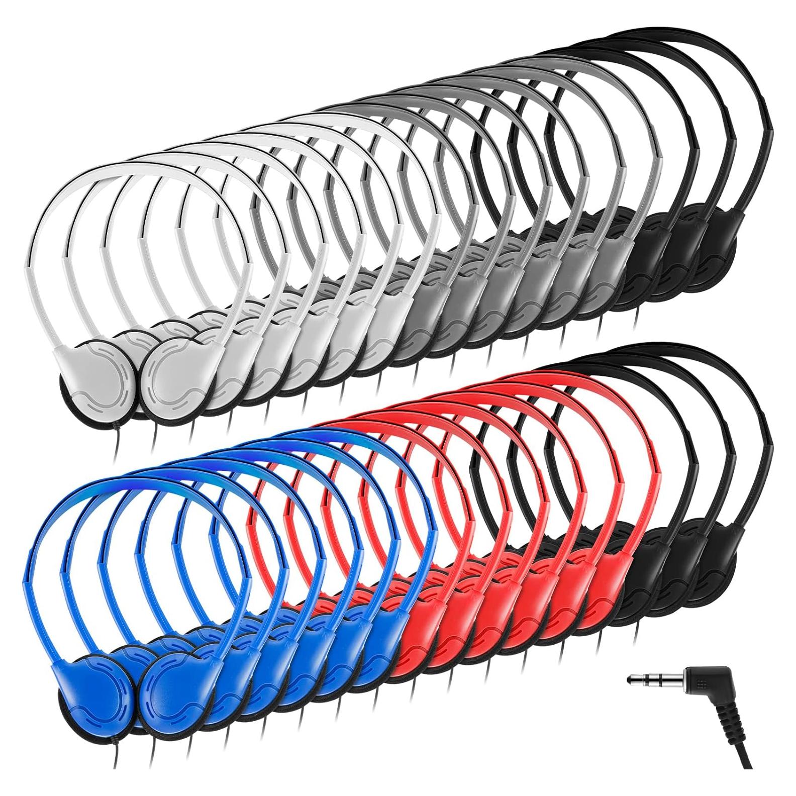 Auriculares Yunsailing 30 Piezas Ajustables para Estudiantes
