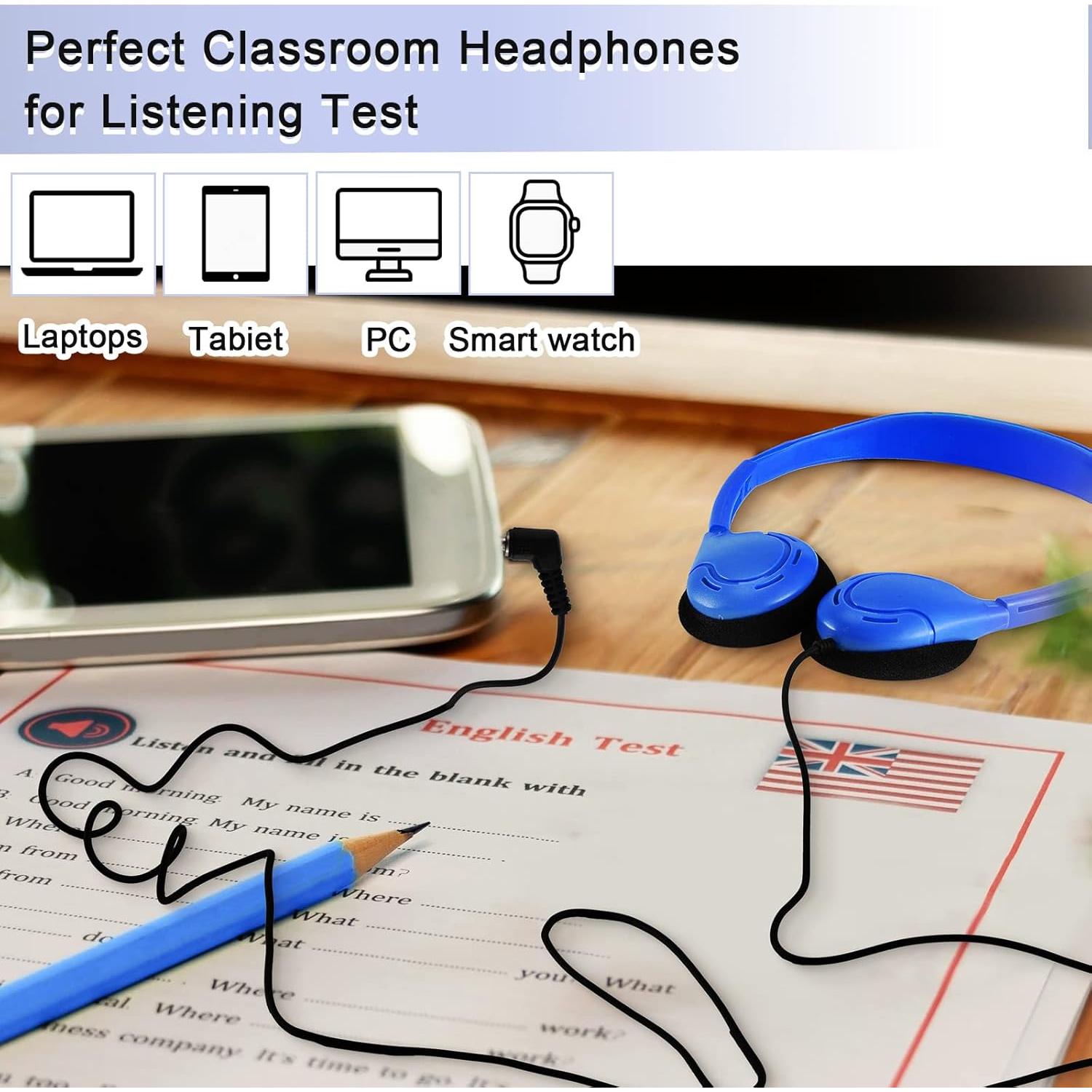 Auriculares Yunsailing 30 Piezas Ajustables para Estudiantes