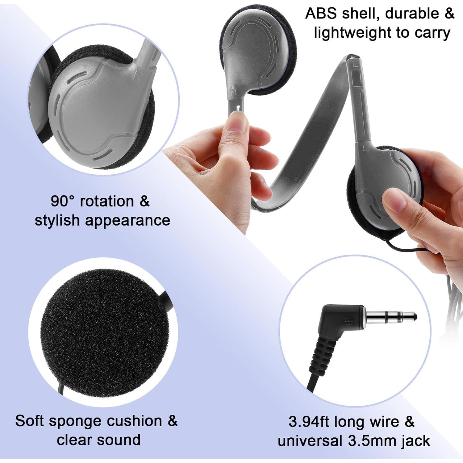 Auriculares Yunsailing 30 Piezas Ajustables para Estudiantes