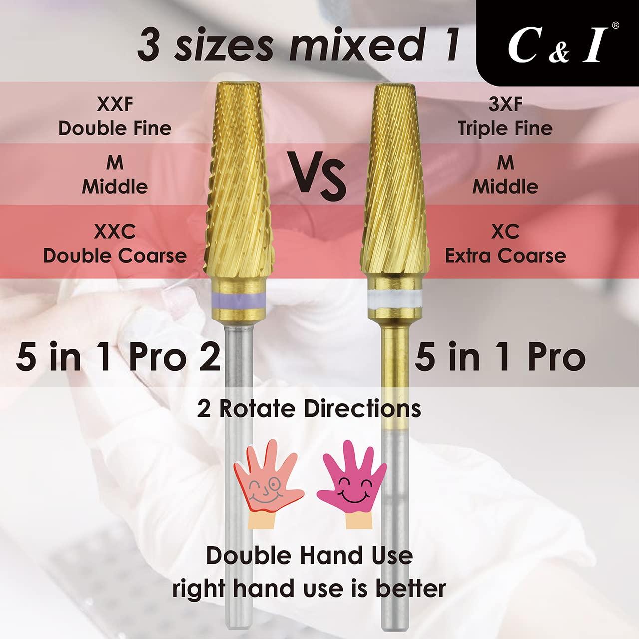 Broca de Uñas C&I Pro2 5 en 1 Carburo de Tungsteno