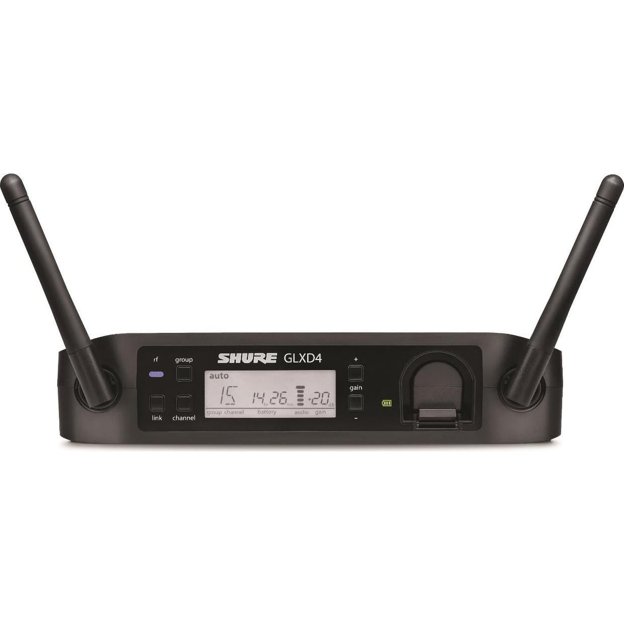 Sistema de micrófono inalámbrico Shure GLXD14/SM35 con receptor y transmisor