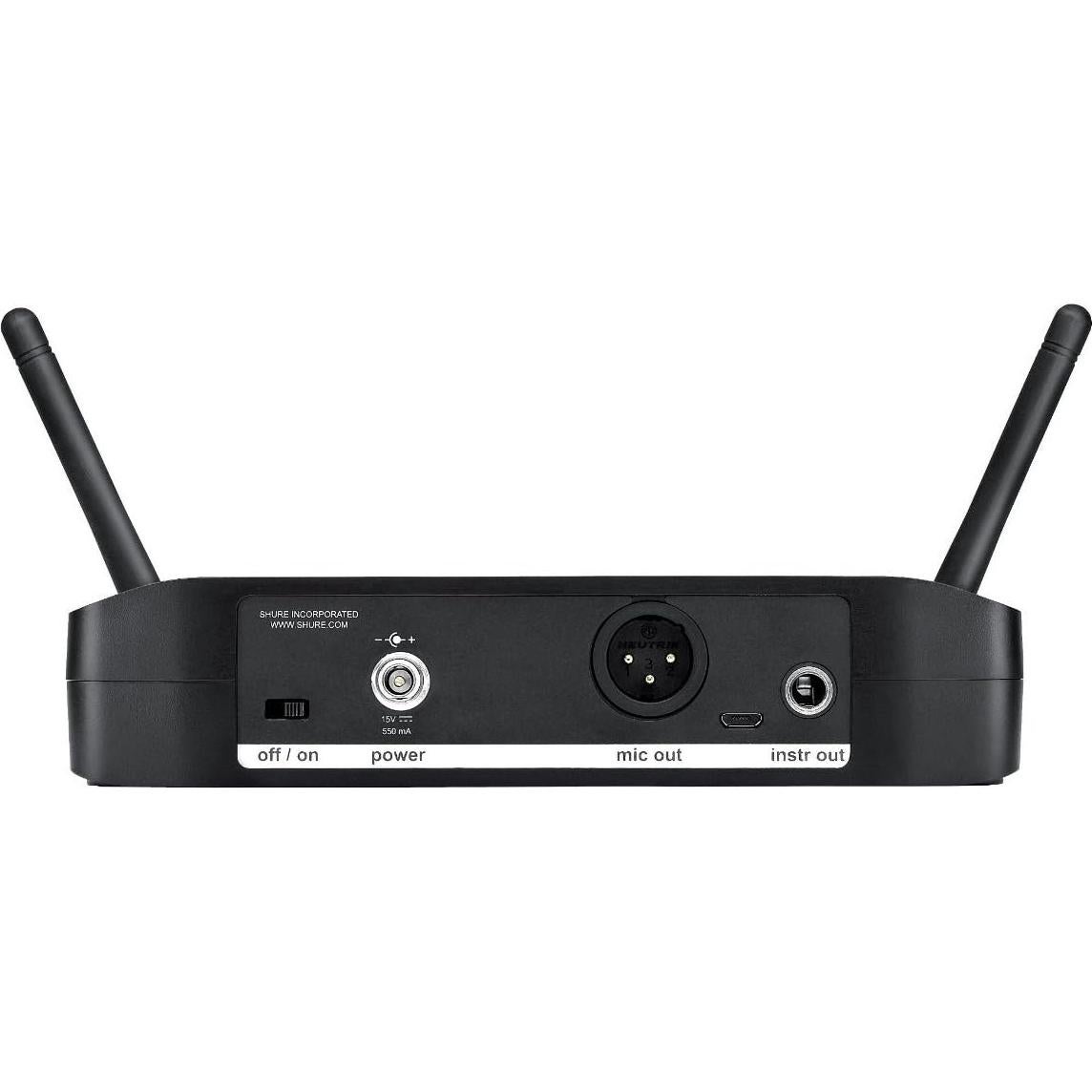 Sistema de micrófono inalámbrico Shure GLXD14/SM35 con receptor y transmisor