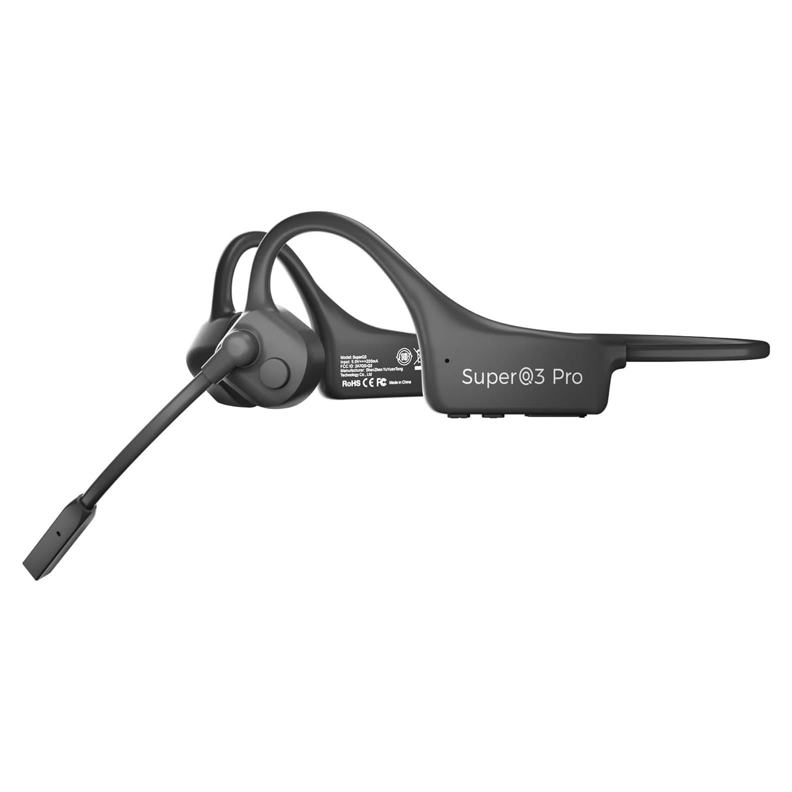 Auriculares Inalámbricos Conducción Ósea SuperQ4 Bluetooth Negro