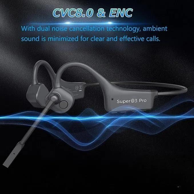 Auriculares Inalámbricos Conducción Ósea SuperQ4 Bluetooth Negro