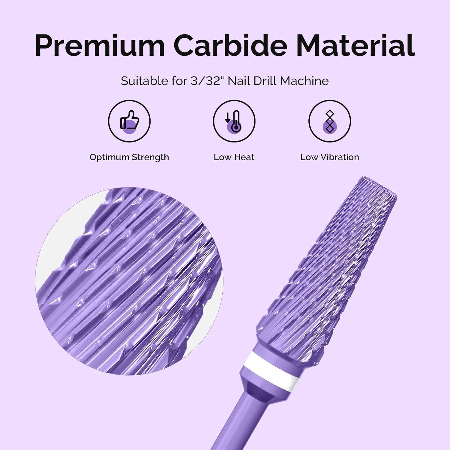 Brocas de Taladro de Uñas MelodySusie 5 en 1 Carburo 2,35mm