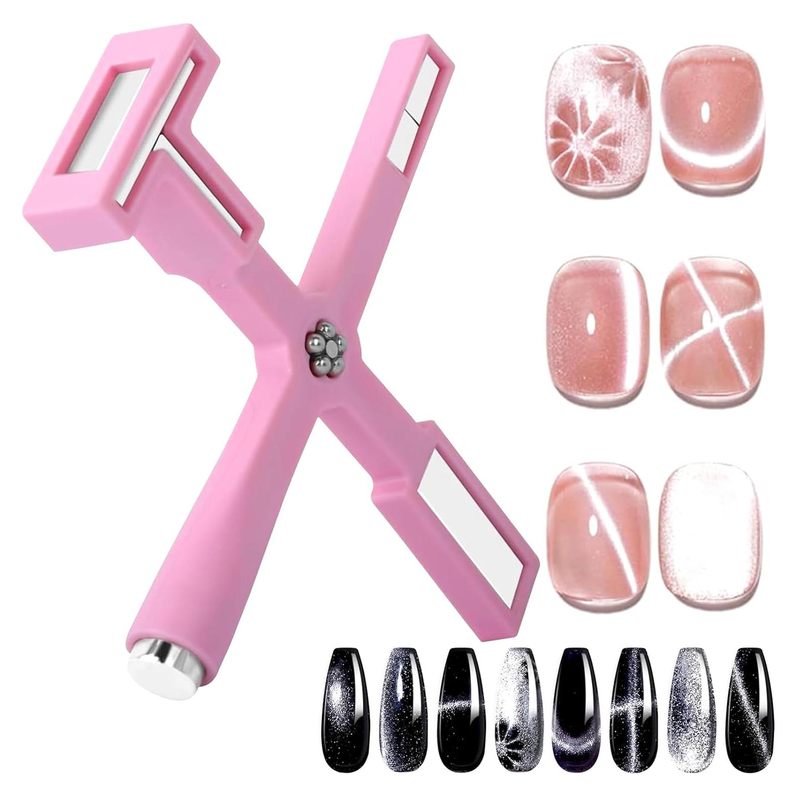 Varilla Magnética Cat Eye 5 en 1 - Herramienta de Uñas Rosa