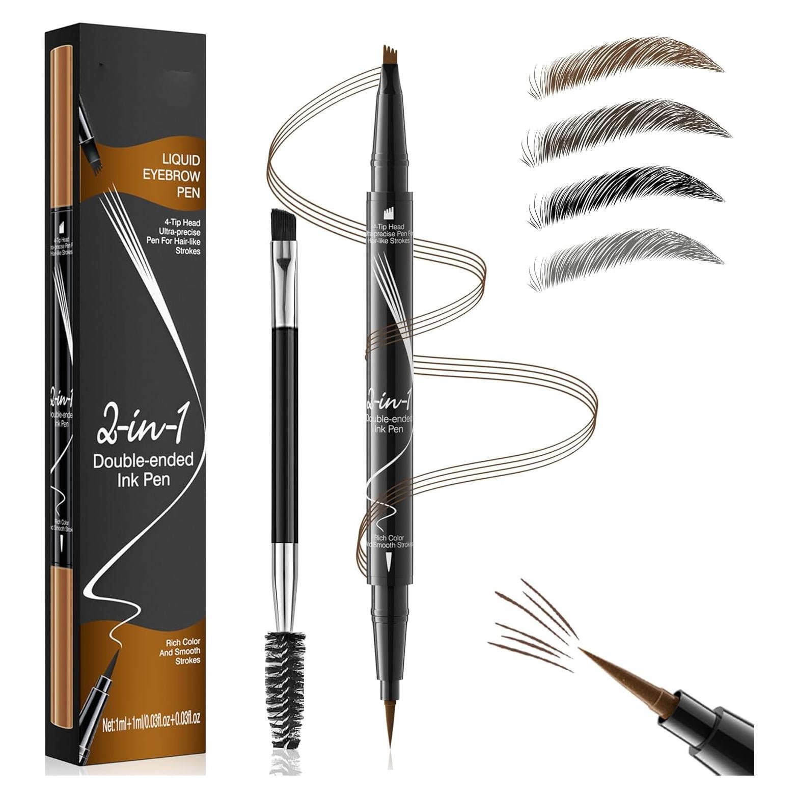 Lápiz de Cejas Microblading DEFSAP 2-en-1 Marrón Claro